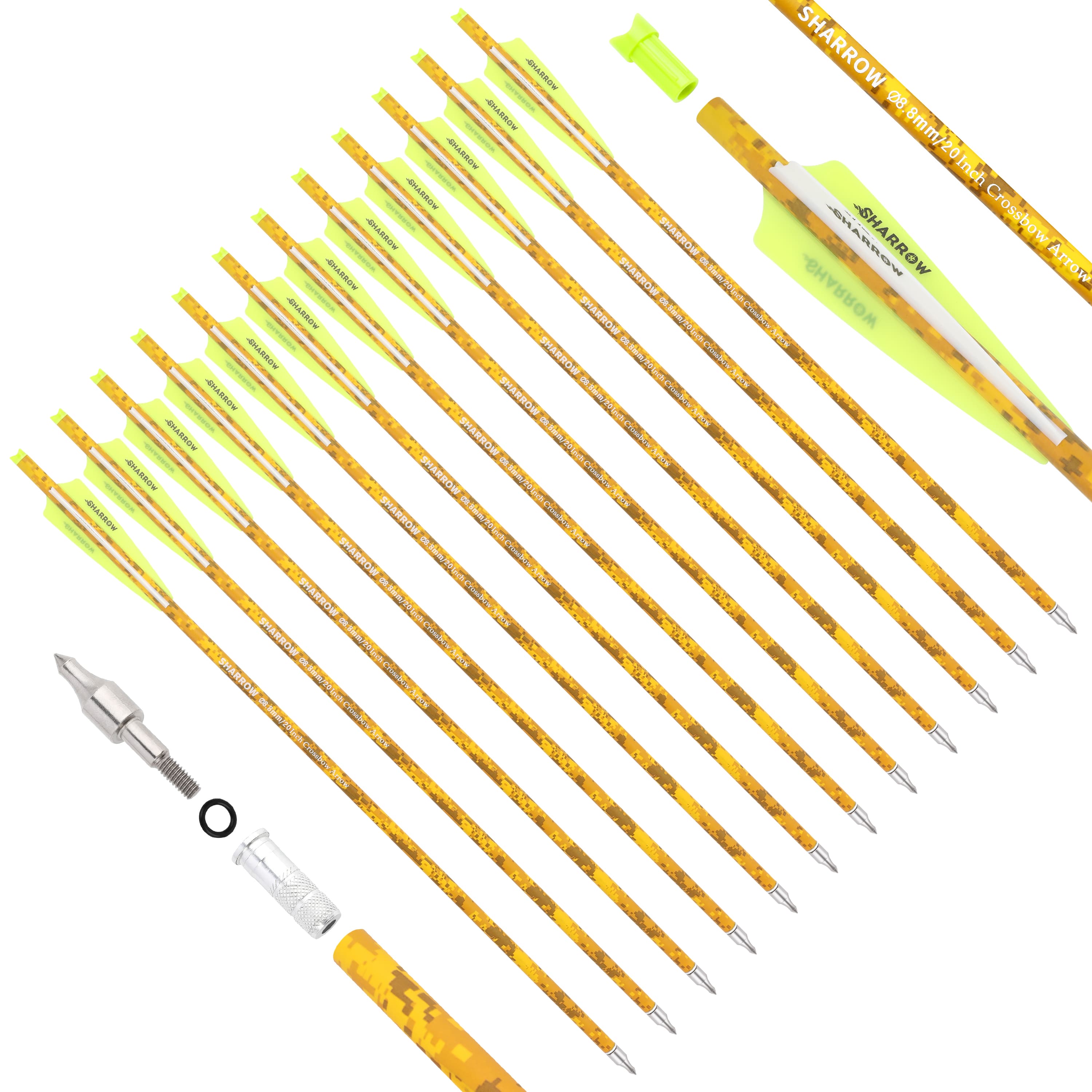 16/18” Crossbow Bolts Carbon Arrows Hunting Shooting Hunting 12x 