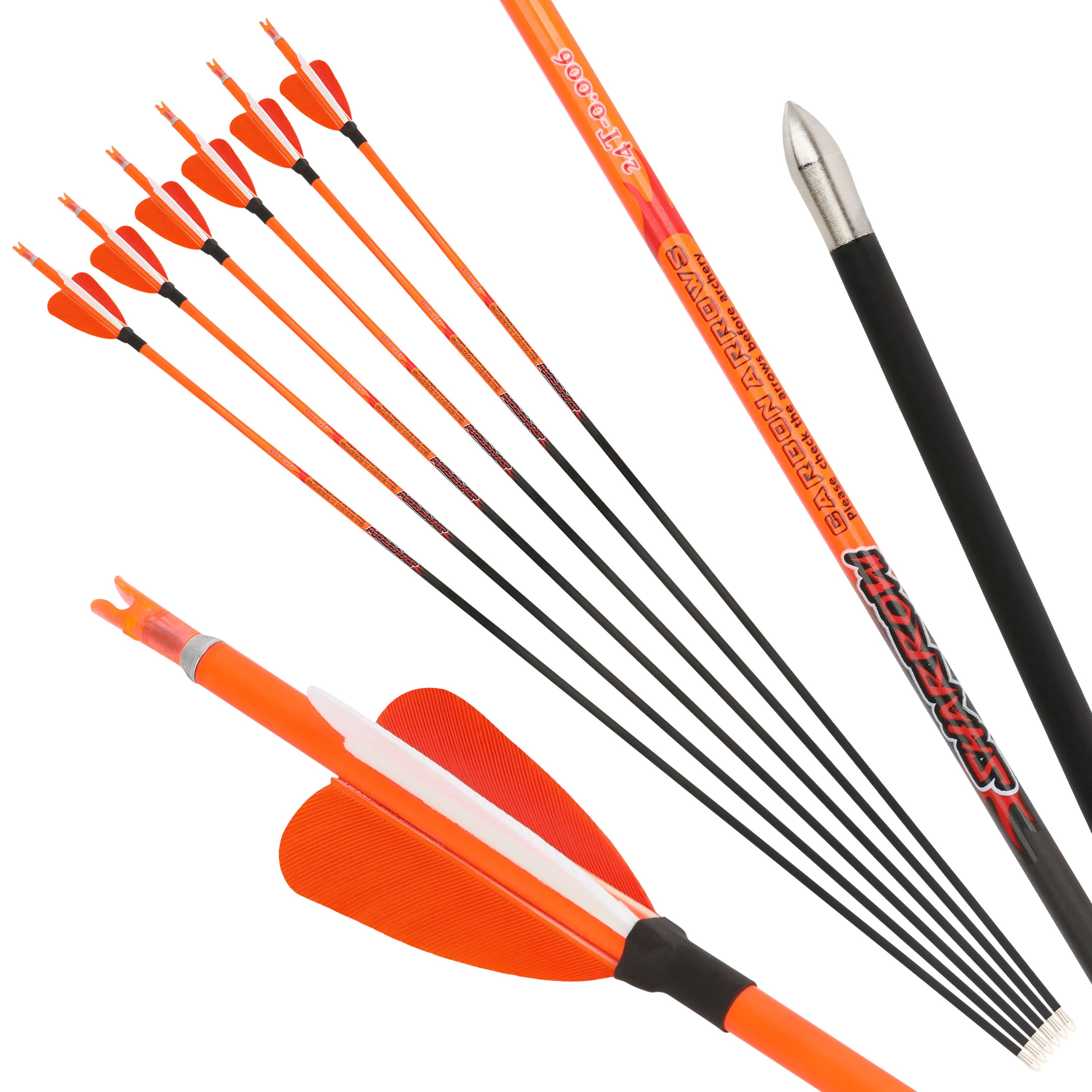 32inch Arrows Archery Turkey Feather Spine 500 for Recurve Compound Hunting