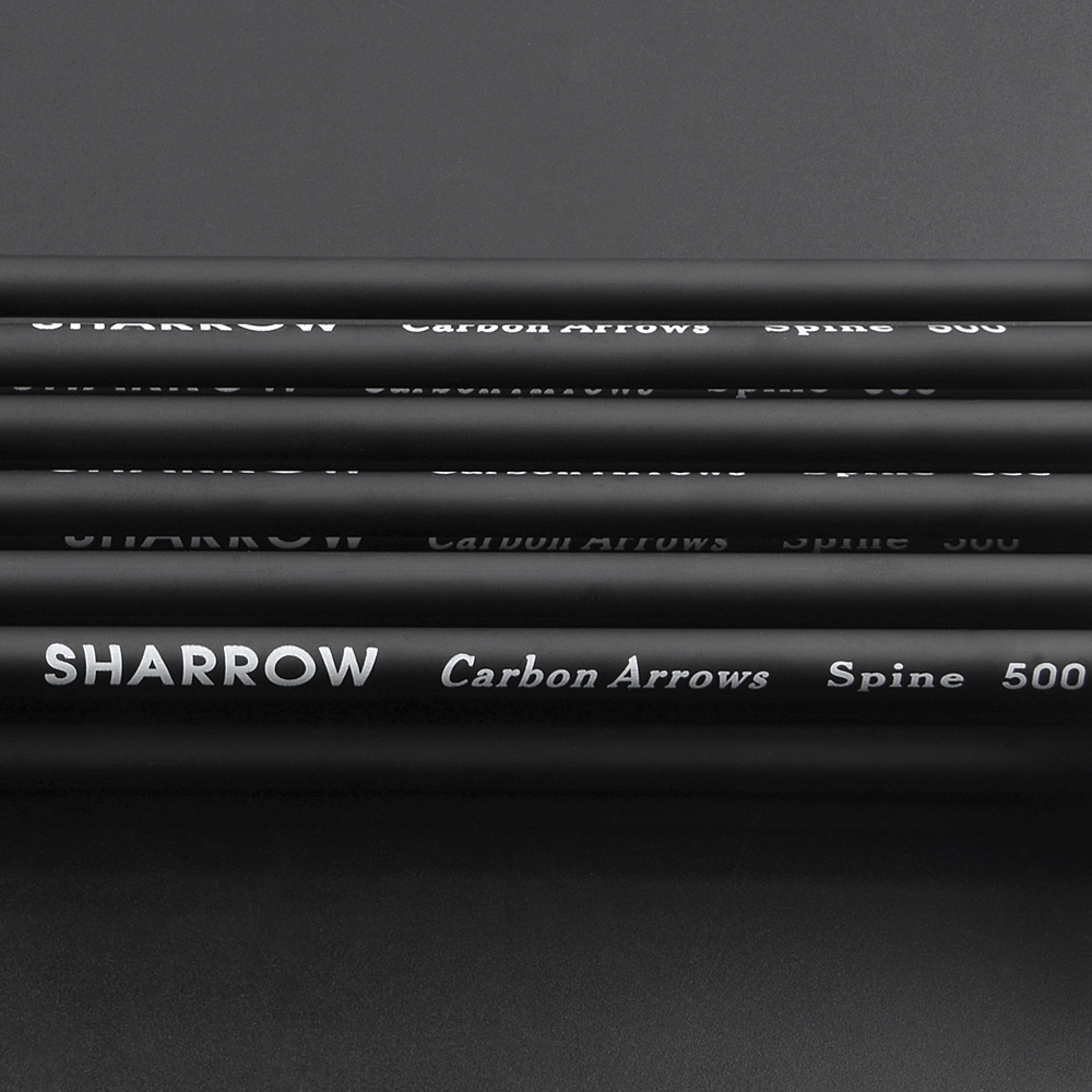 500spine 30" Orange/White Feather Carbon Arrows 12pcs 100gr