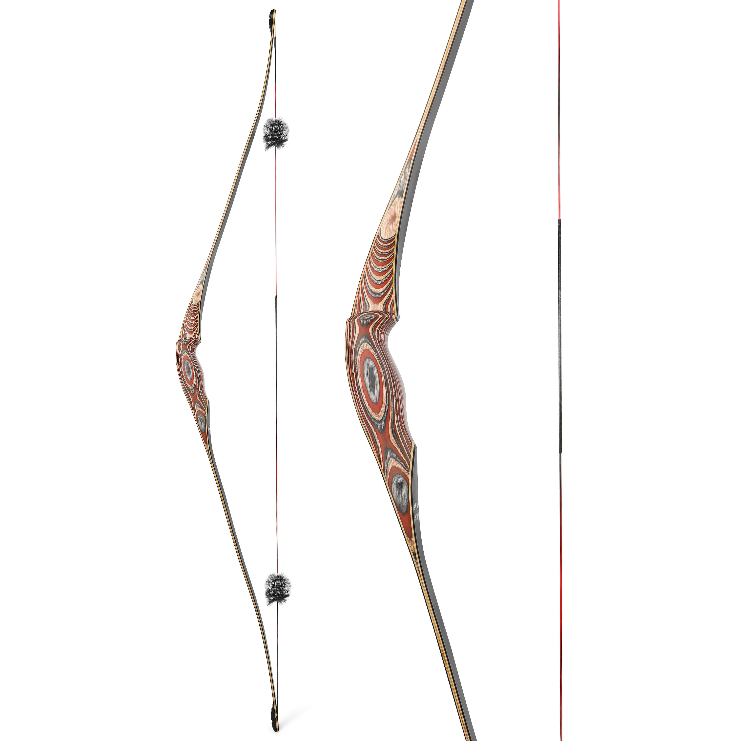 58'' Traditional Bow Hybrid Longbow Takedown 20-55lbs