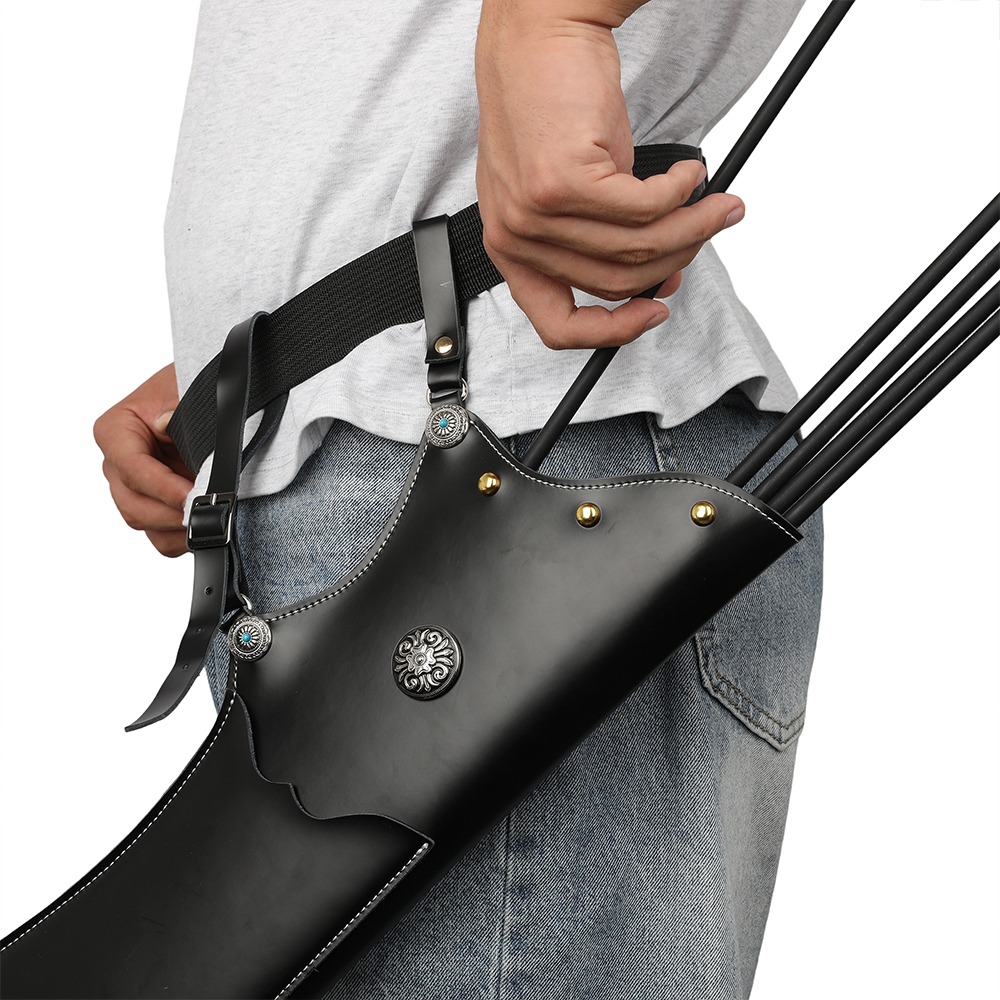 Leather Arrow Bag Ming-style Tuo jian Quiver 18 Arrows