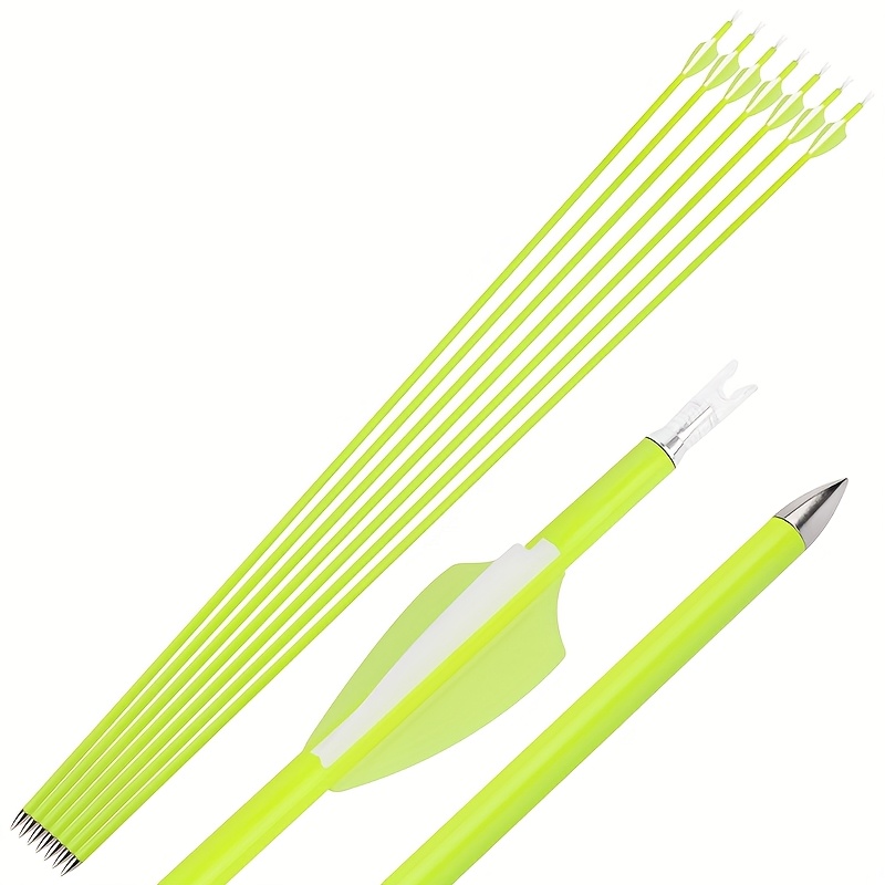 12pcs 30" Carbon Arrows with Yellow Fletching