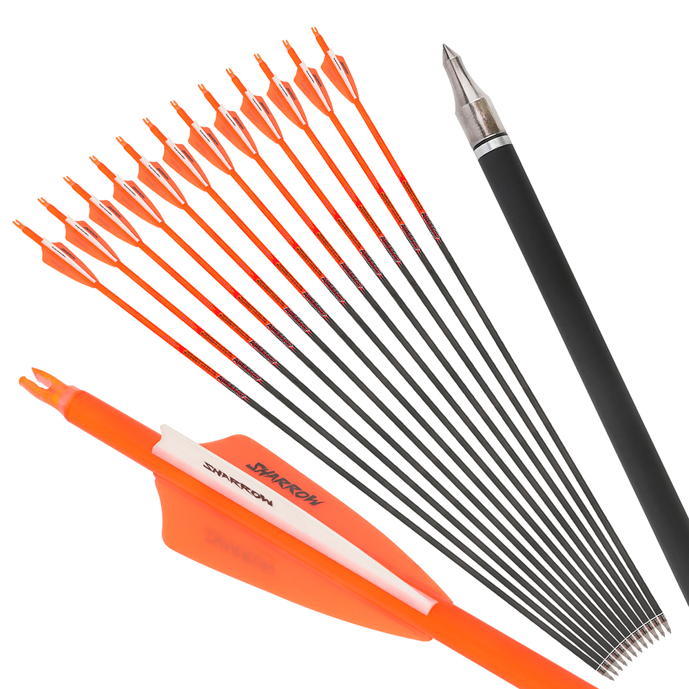 CTBC6.2 Carbon Arrows 300 Spine 3" Shield Vanes 12pcs 85cm