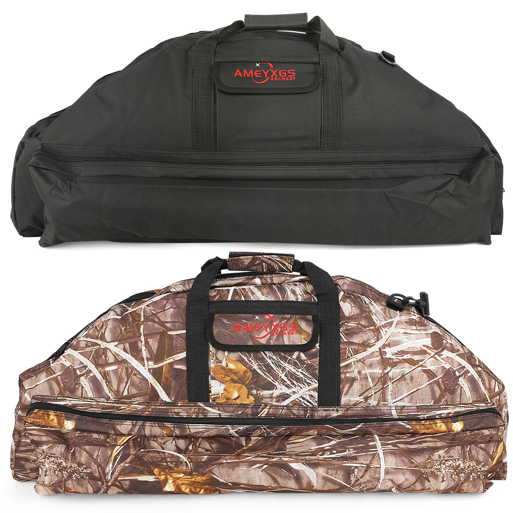 AMEYXGS Compound Bow Case Backpack – Black / Camo, 95cm / 115cm