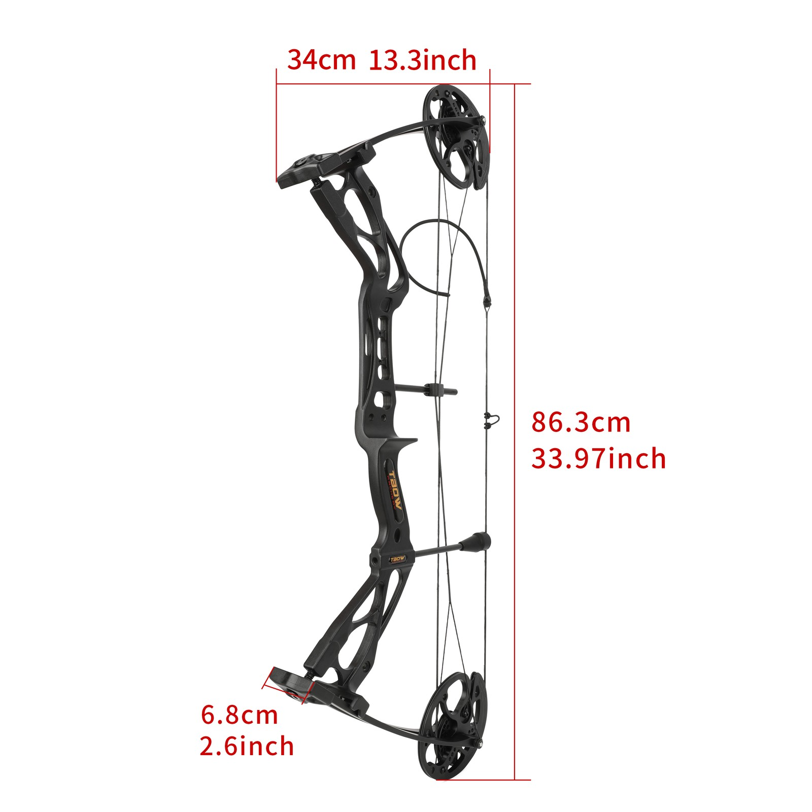 Adjustable Compound Bow 0-70lbs 325fps for Hunting & Target