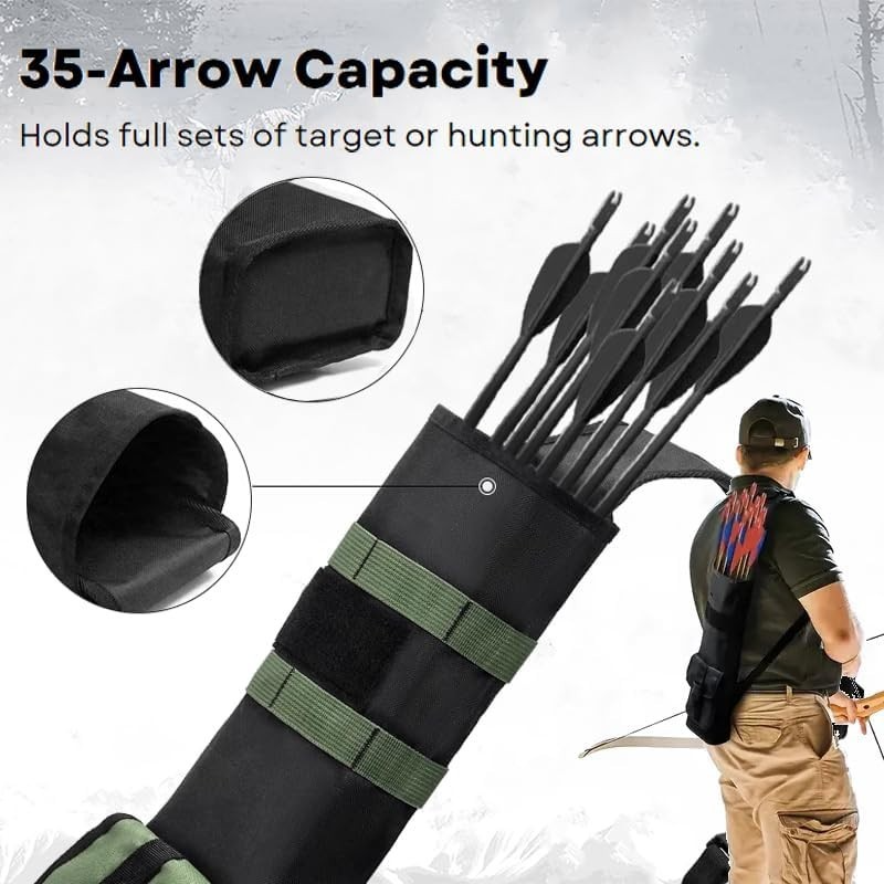 Archery Arrow Quiver PVC Oxford Shoulder Back Quiver