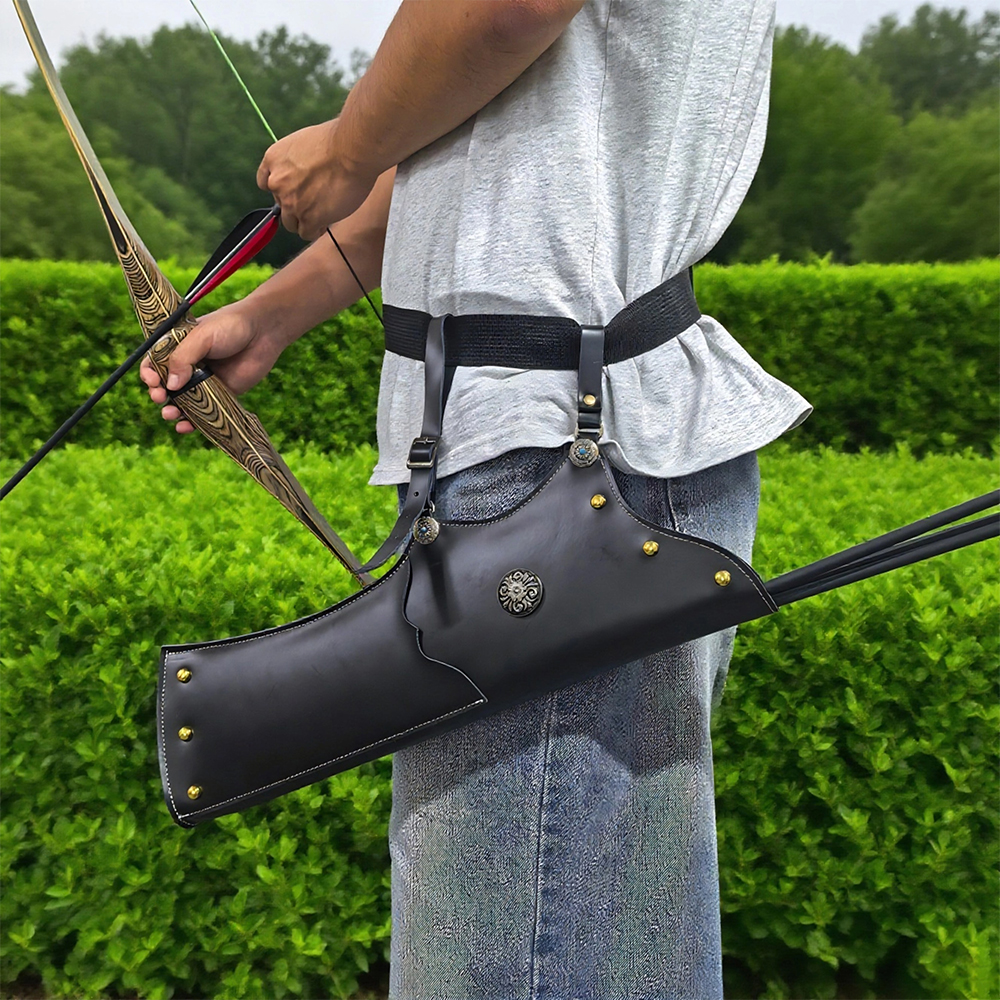 Leather Arrow Bag Ming-style Tuo jian Quiver 18 Arrows