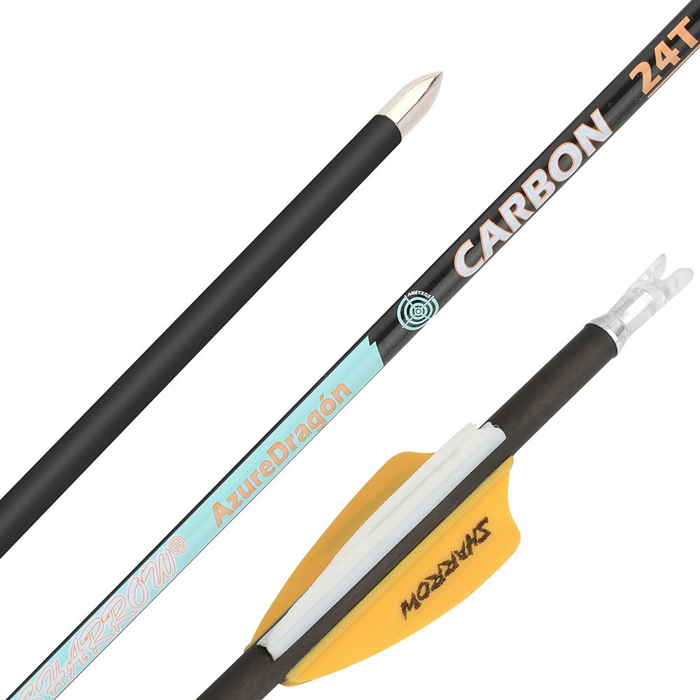 Sharrow Pure Carbon Arrow 32in Shield Feather SP300/400/600