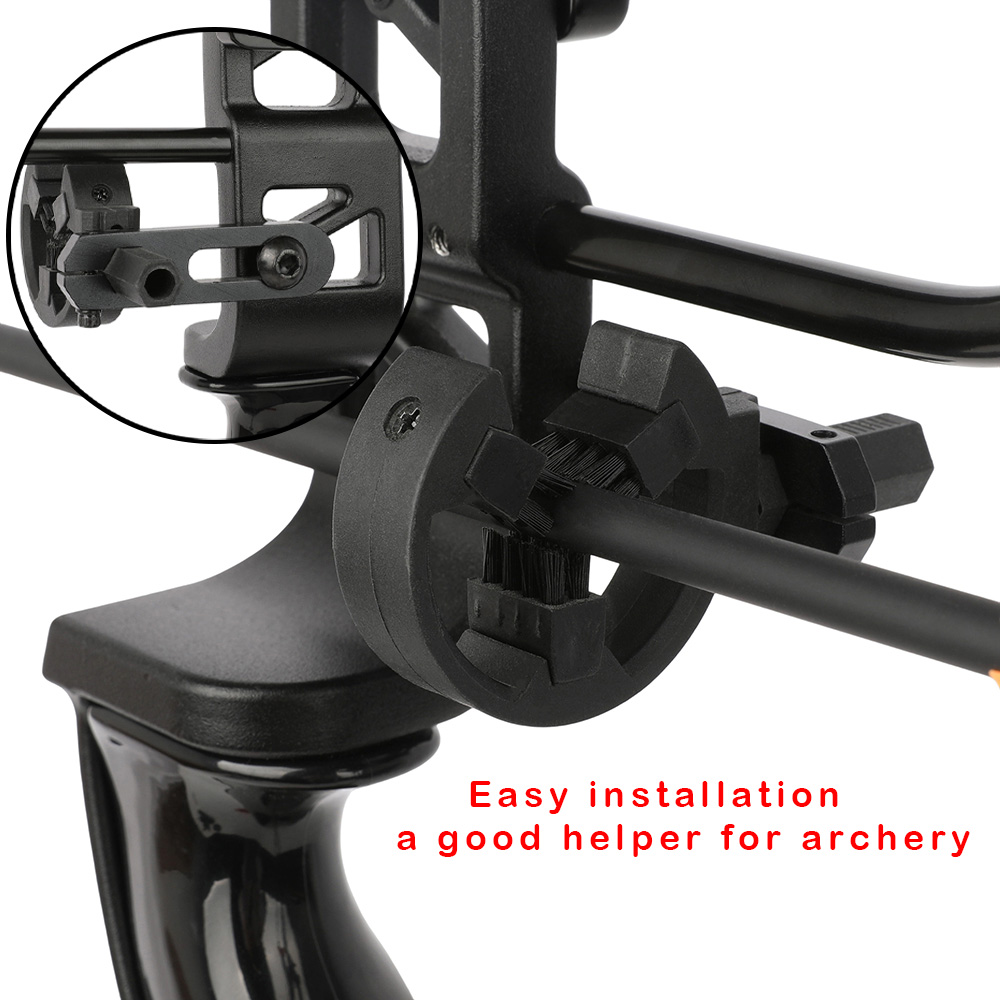 Brush Arrow Rest for Compound Bows – Black Camo Magnetic Arrow Holder