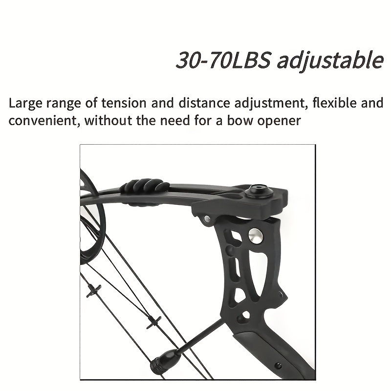 Adult Hunting Bow 30–70lbs - Black Camo