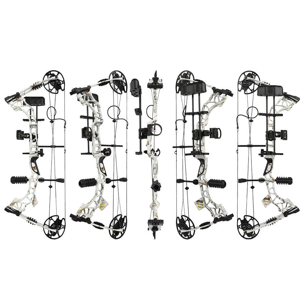 Kaimei Qin 35-70lb White Compound Bow Set 320FPS