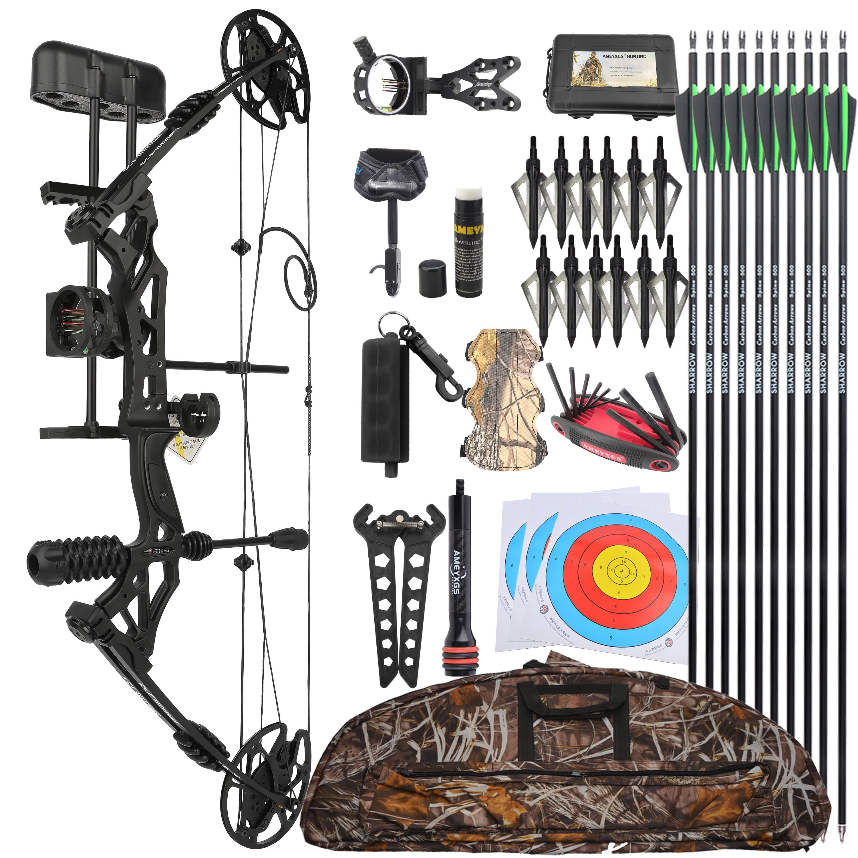 Kaimei Han Compound Bow Hunting Bow 30-60lb