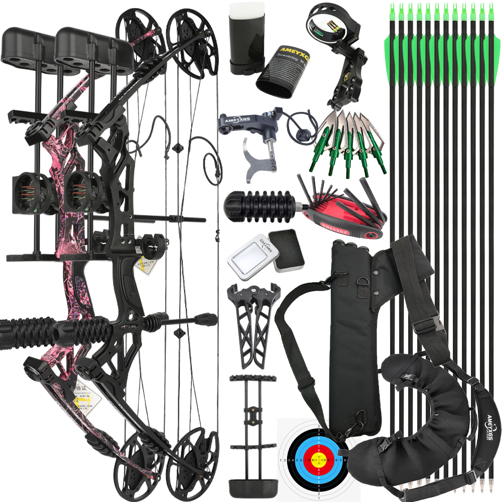 Compound Bow Kit 30-60lbs Adjustable, 320FPS, Full Accessory Set