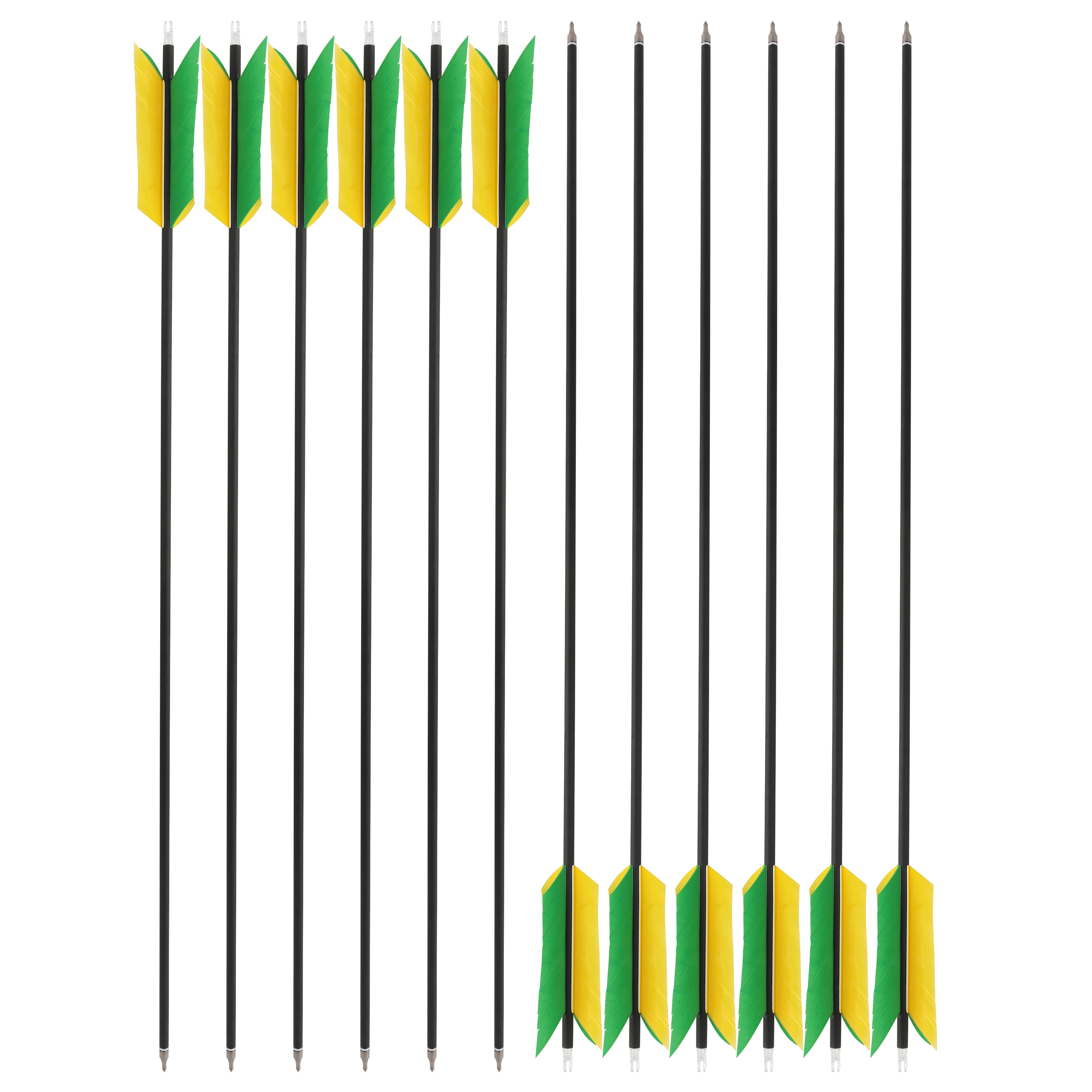 12pcs 30" Carbon Arrows 4"  Feather SP500 Bow Hunt Archery Shoot Target