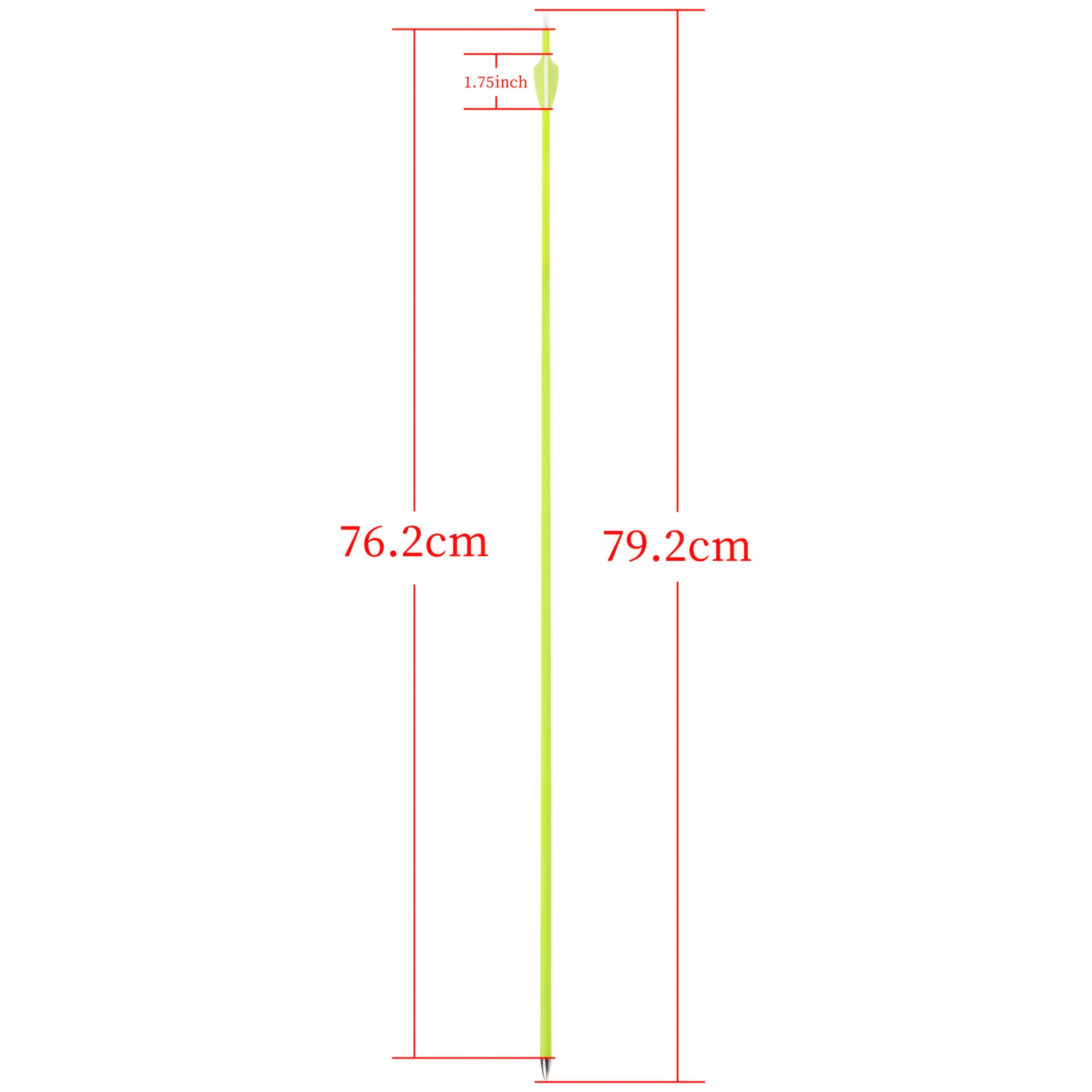 12pcs 30" Carbon Arrows with Yellow Fletching