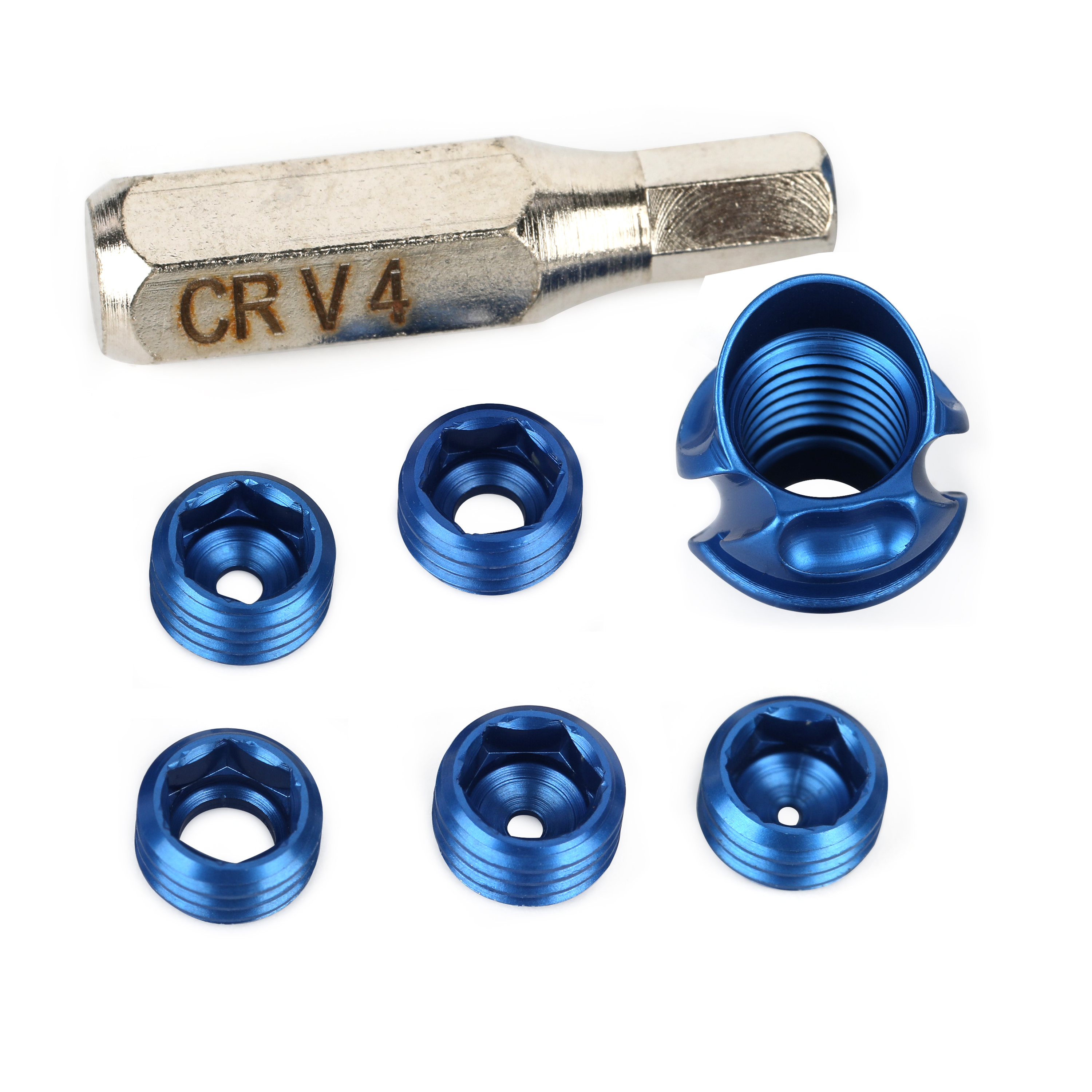 Aluminum Peep Sight Set with Cap 5-in-1 Archery Accessory