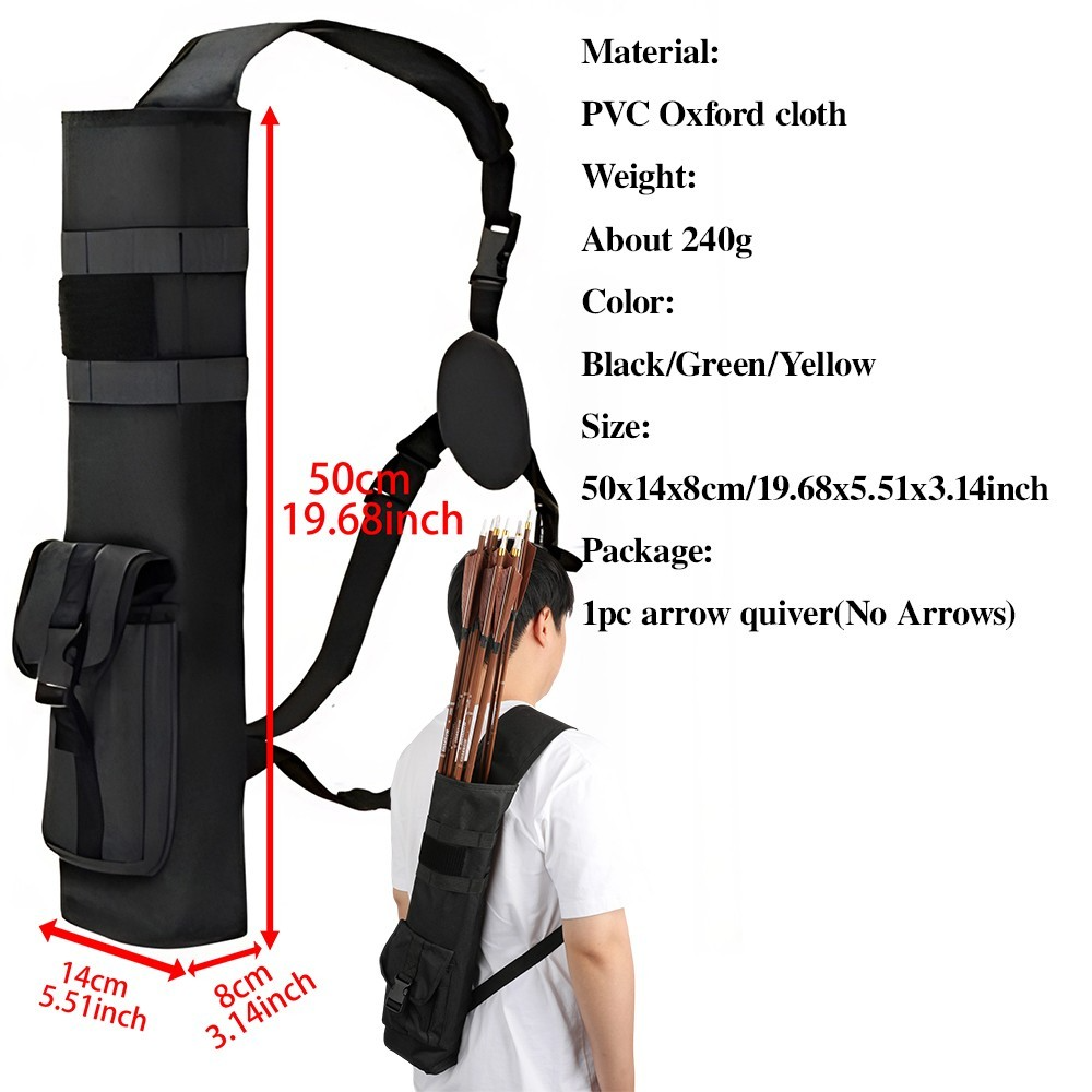 Archery Arrow Quiver PVC Oxford Shoulder Back Quiver