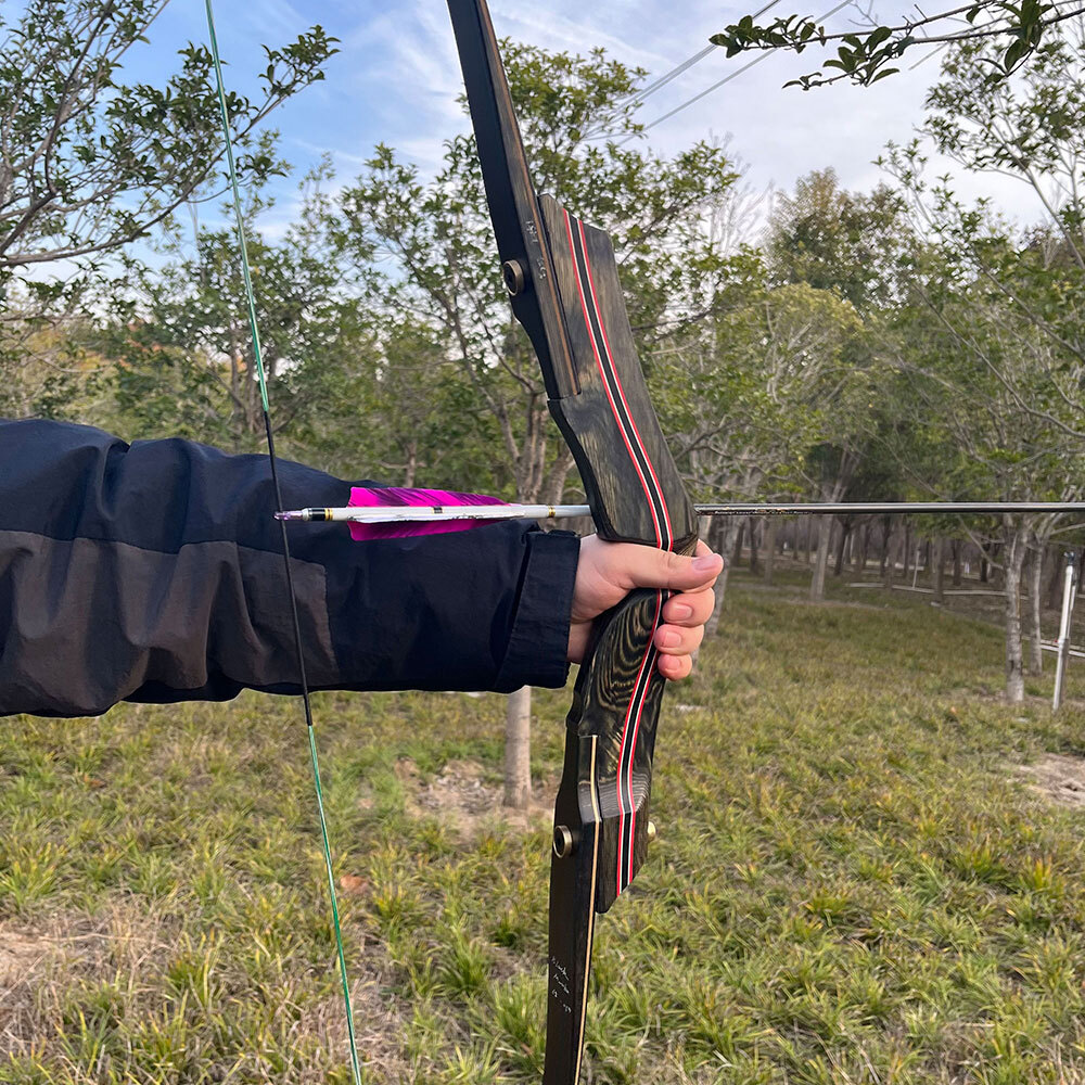 62" Archery Takedown Recurve Bow Set – Laminated Wood & Fiberglass