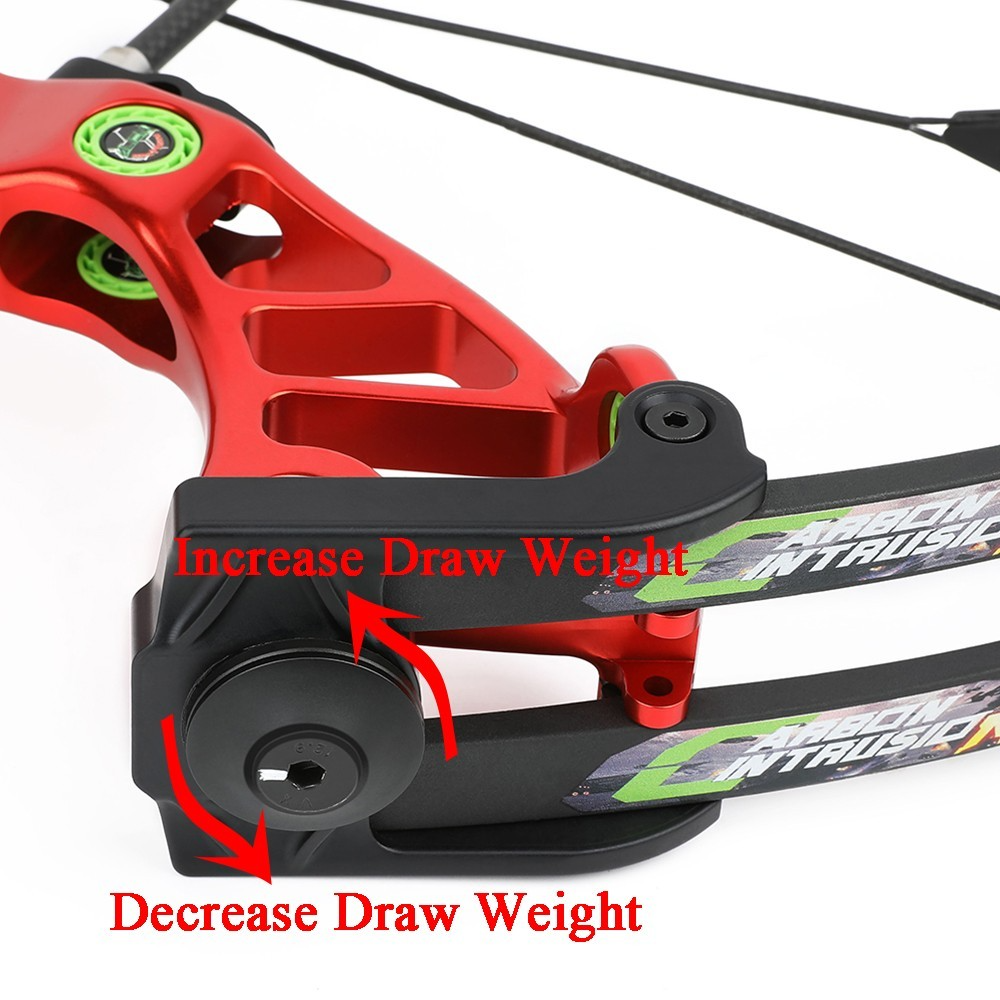 Compound Bow Set 40-75lbs 350FPS Adjustable Hunting Kit
