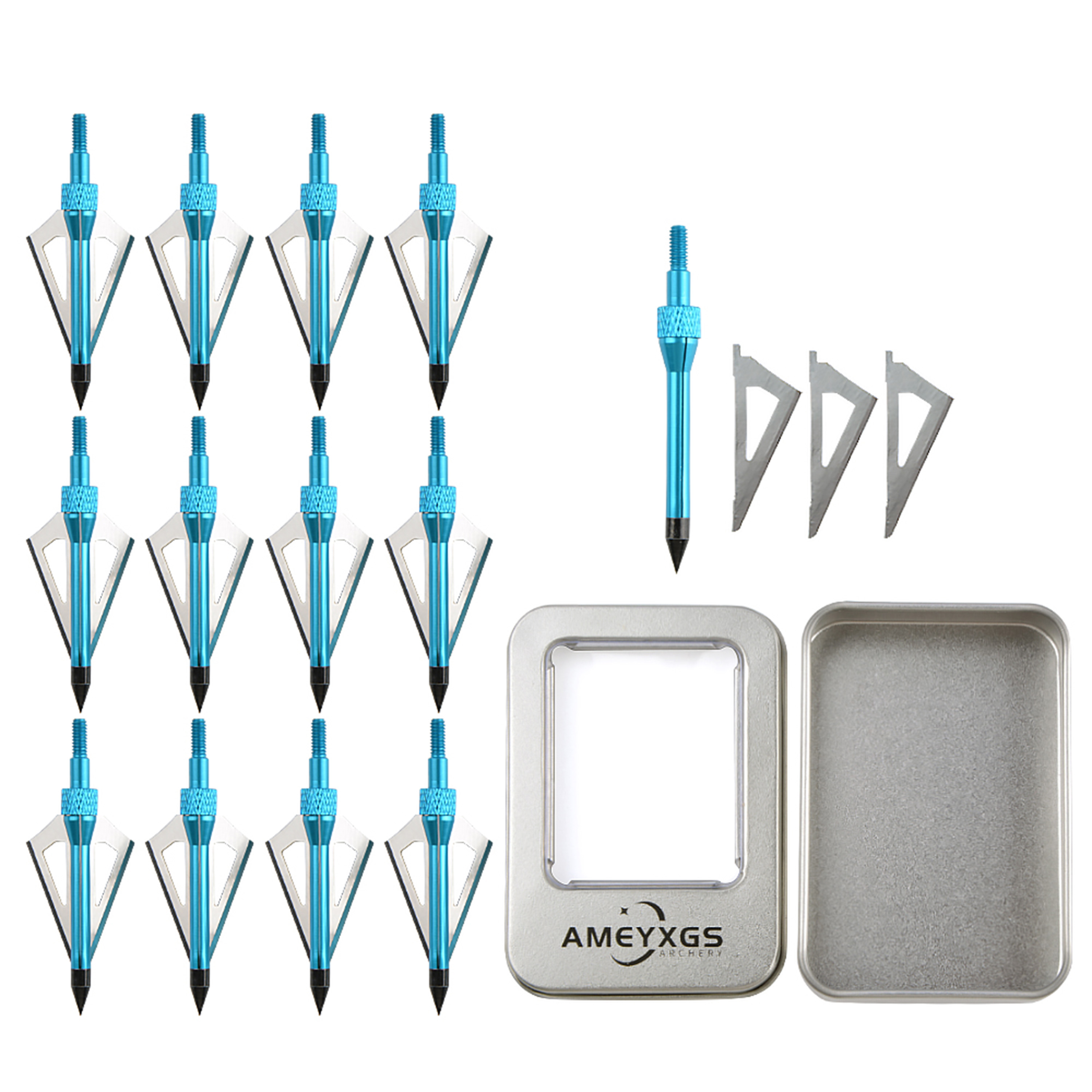Archery Arrowheads Hunting Tips Shooting Target 12pcs