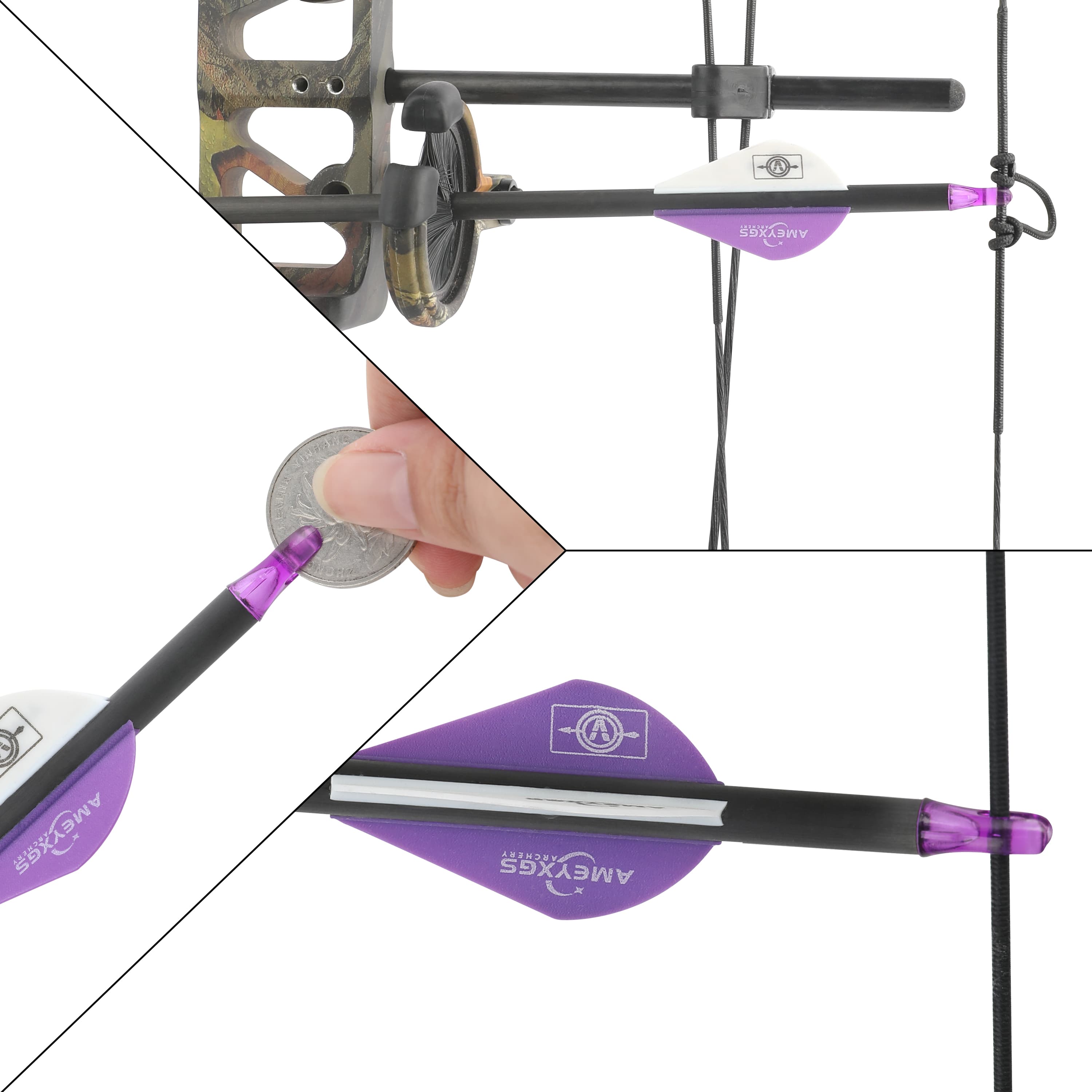 30" Pure Carbon Arrows Spine500 for Recurve/Compound Archery