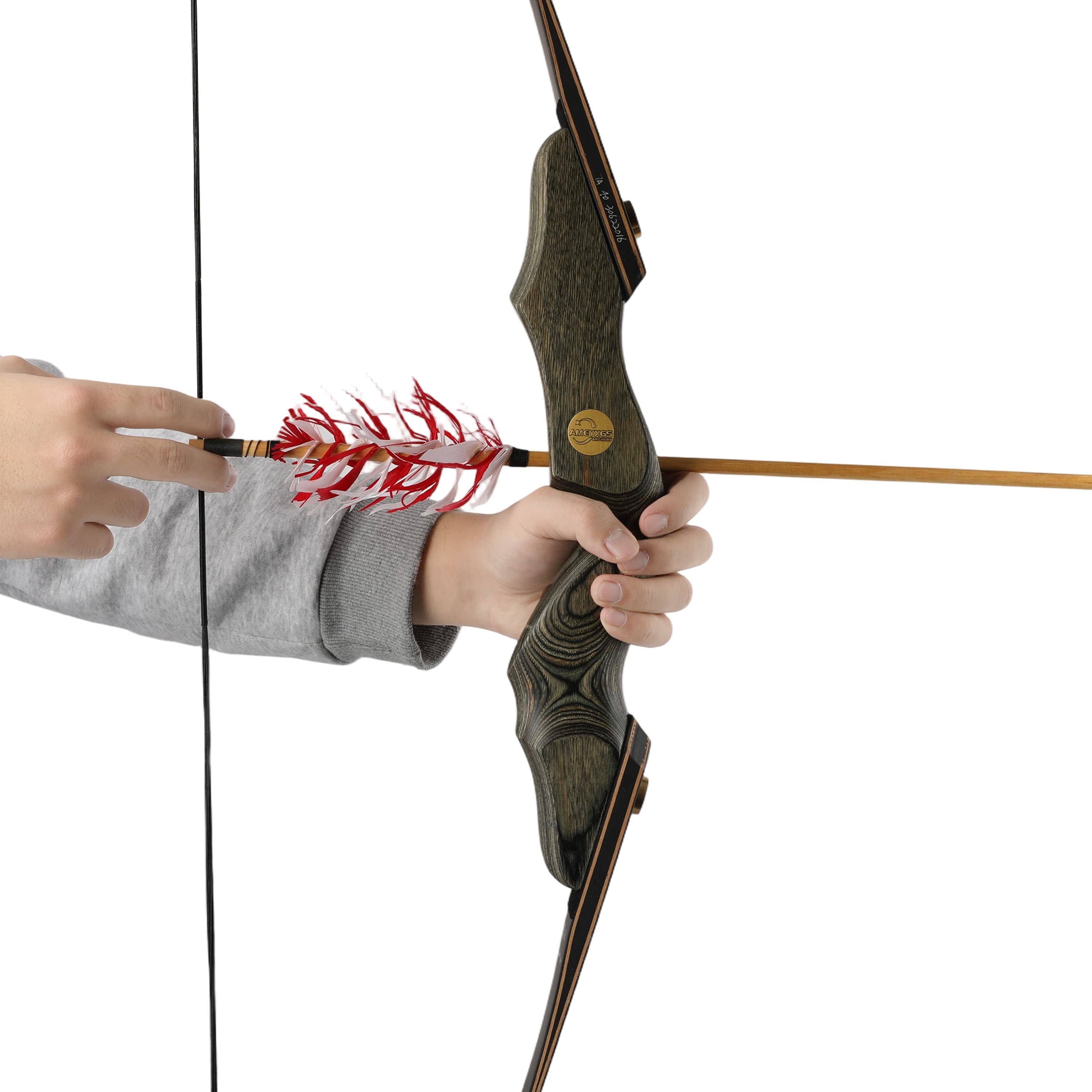 60'' Archery Longbow Takedown Wooden Riser30-45lbs Target Shooting