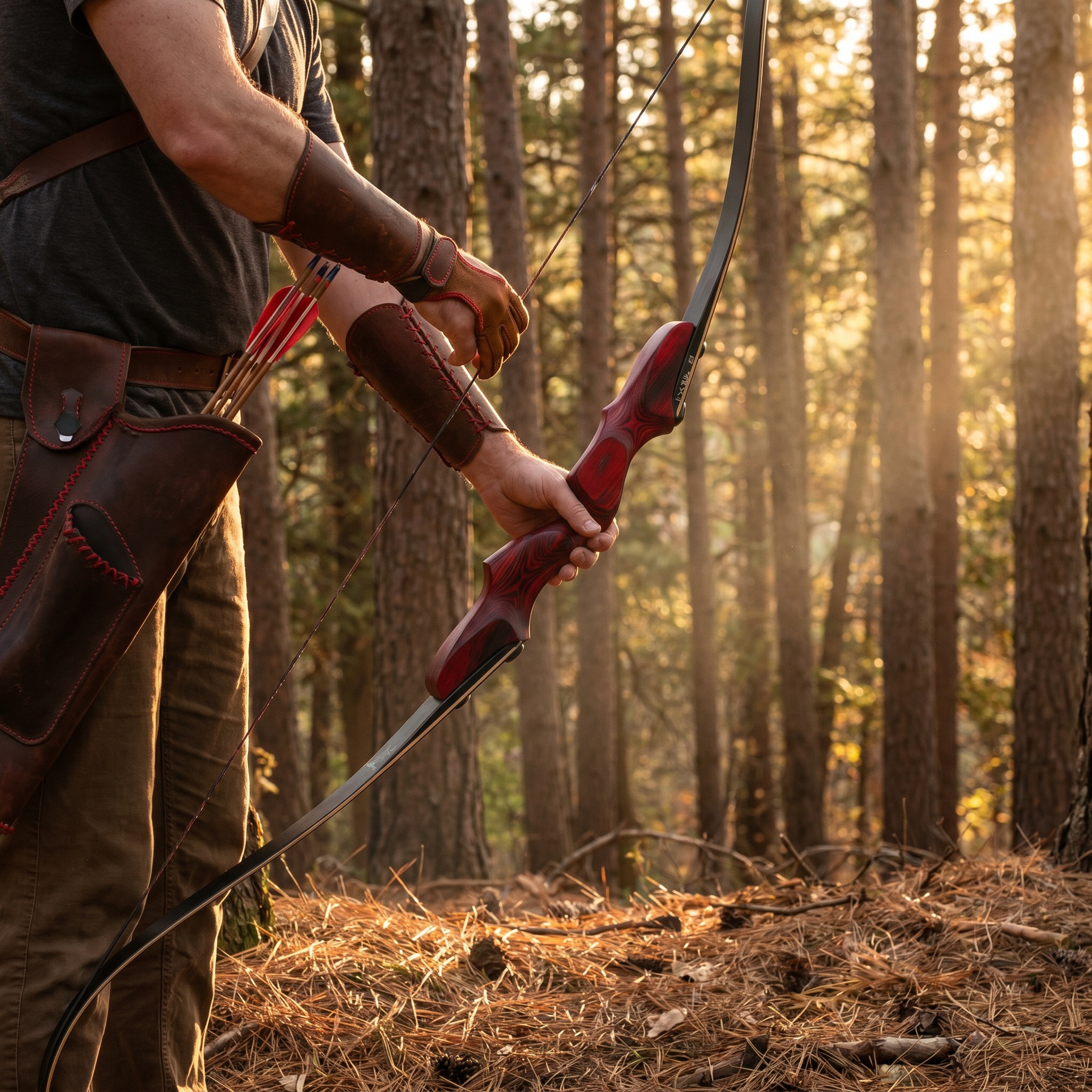 Adjustable 20-60lb Recurve Bow 60" Takedown Archery Hunting Set
