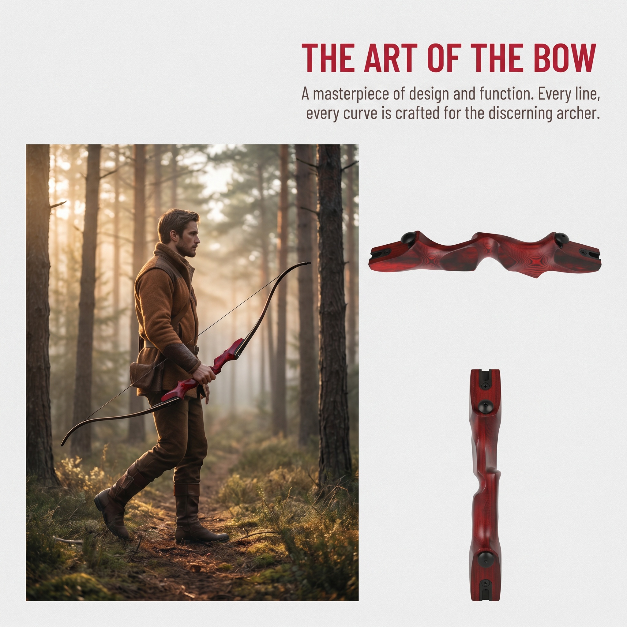 Adjustable 20-60lb Recurve Bow 60" Takedown Archery Hunting Set
