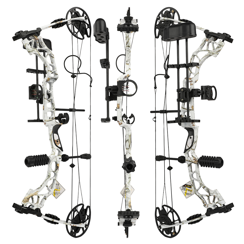 KAMEI Qin Compound Bow Kit 35-70lbs 320FPS White
