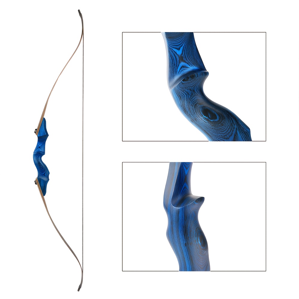 Black Hunter 50lb Detachable Bow – 60in, Blue Handle