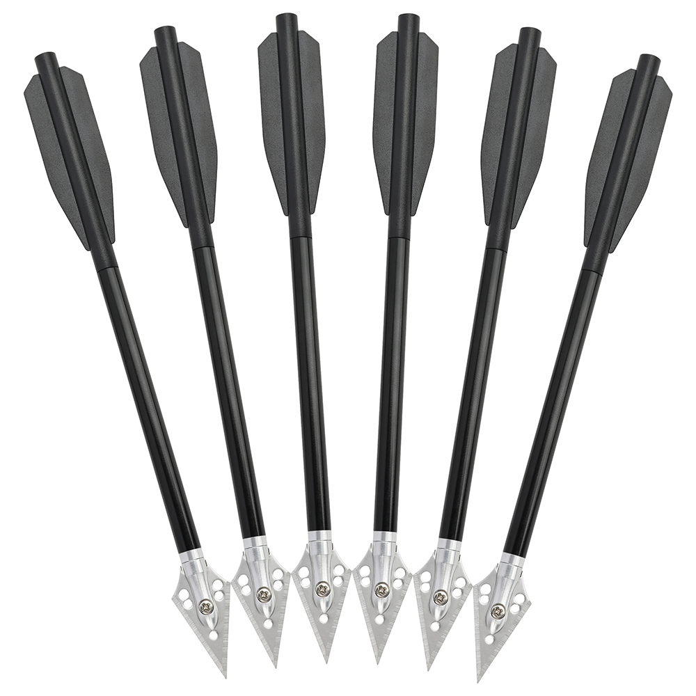 Mini Aluminum Blade Arrows 6pcs – Gold/Black