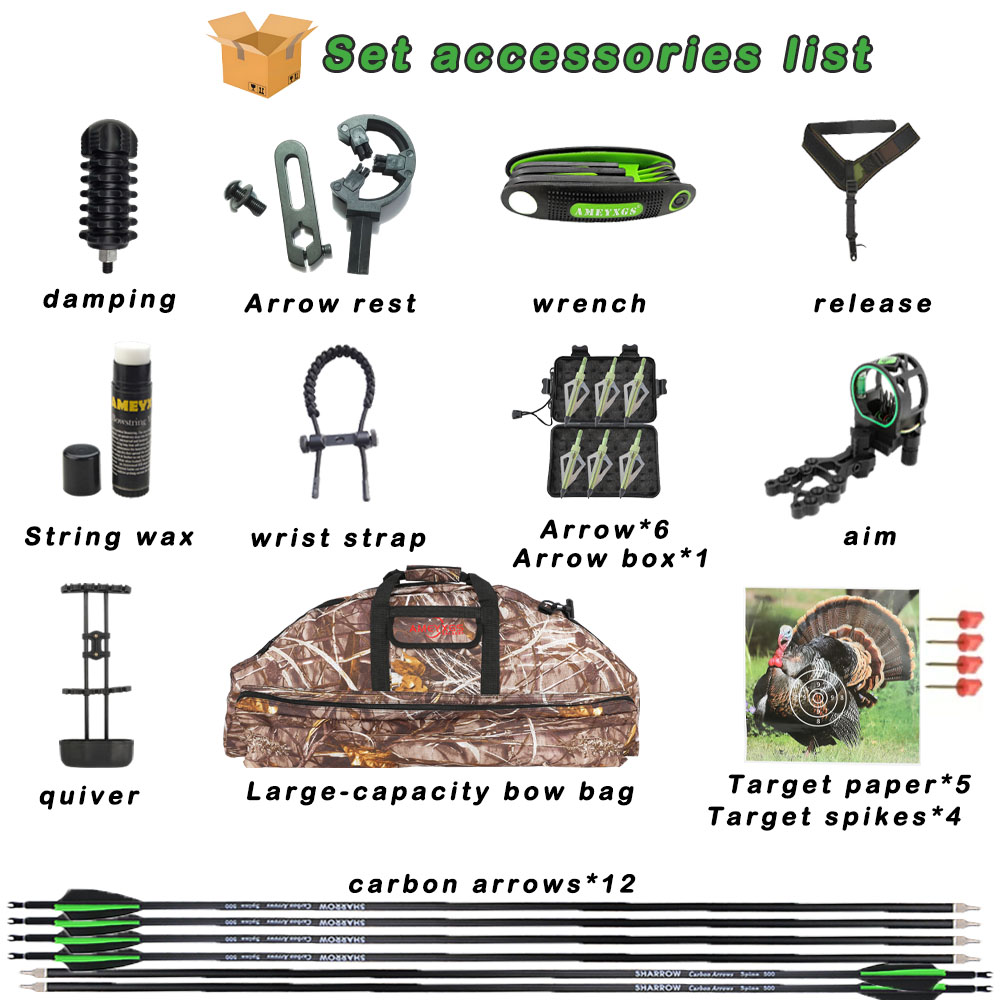 Junxing M193 Compound Bow Kit 325FPS with Arrows