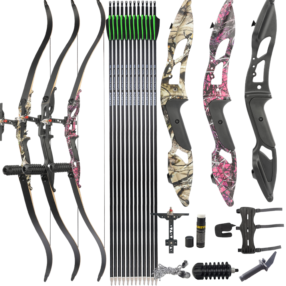 56" Takedown Recurve Bow 30-50lbs Archery Set for Adults Hunting