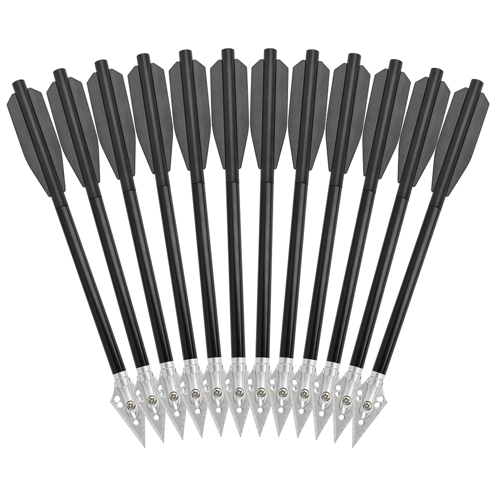 Mini Aluminum Blade Arrows 6pcs – Gold/Black