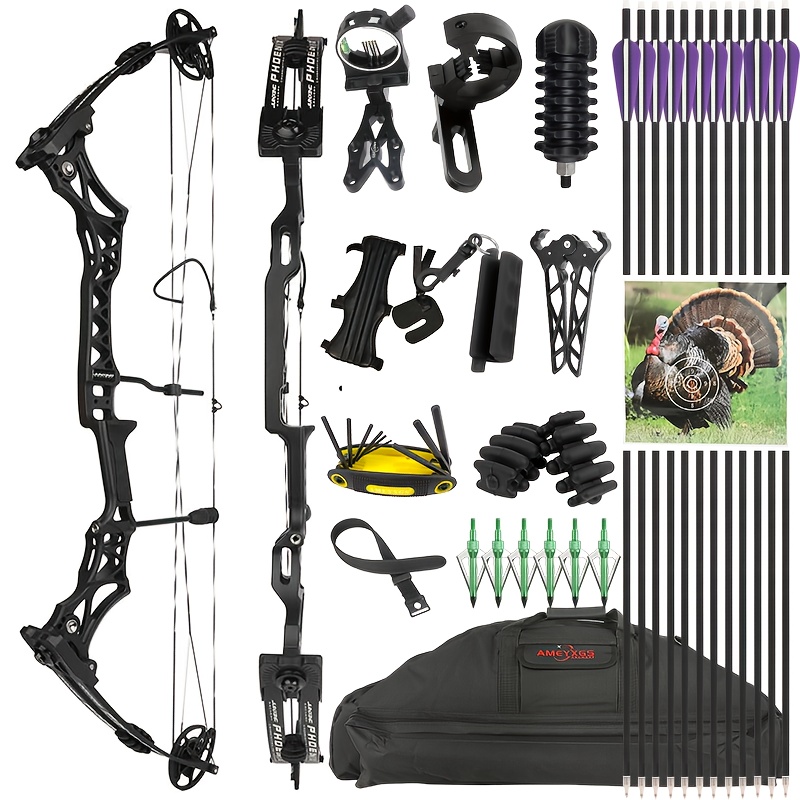 Junxing M108 Compound Bow 30-55lb Black Full Set
