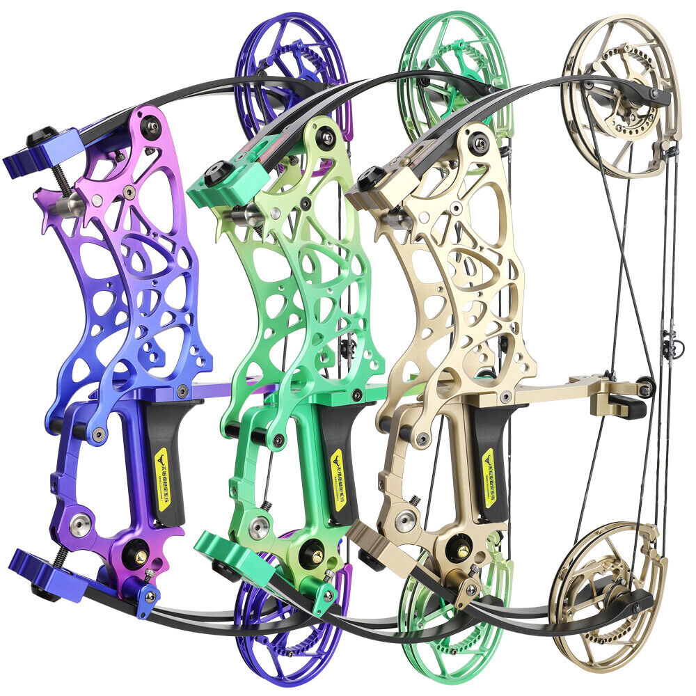 35-70lbs Compound Bow Steel Ball Arrows Dual-use Archery Hunting Fishing RH LH