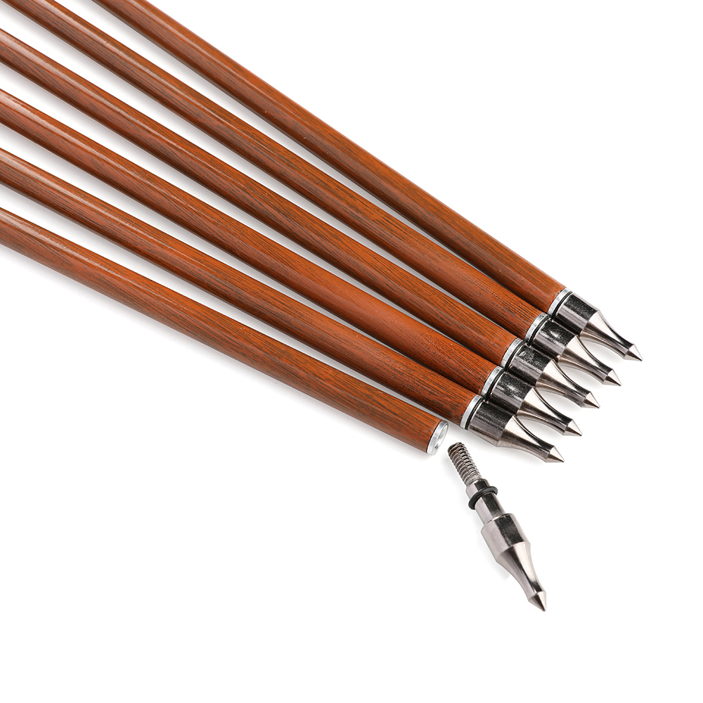 AME 30" Mixed Carbon Arrows 12pcs 100gr Deep/Light Wood