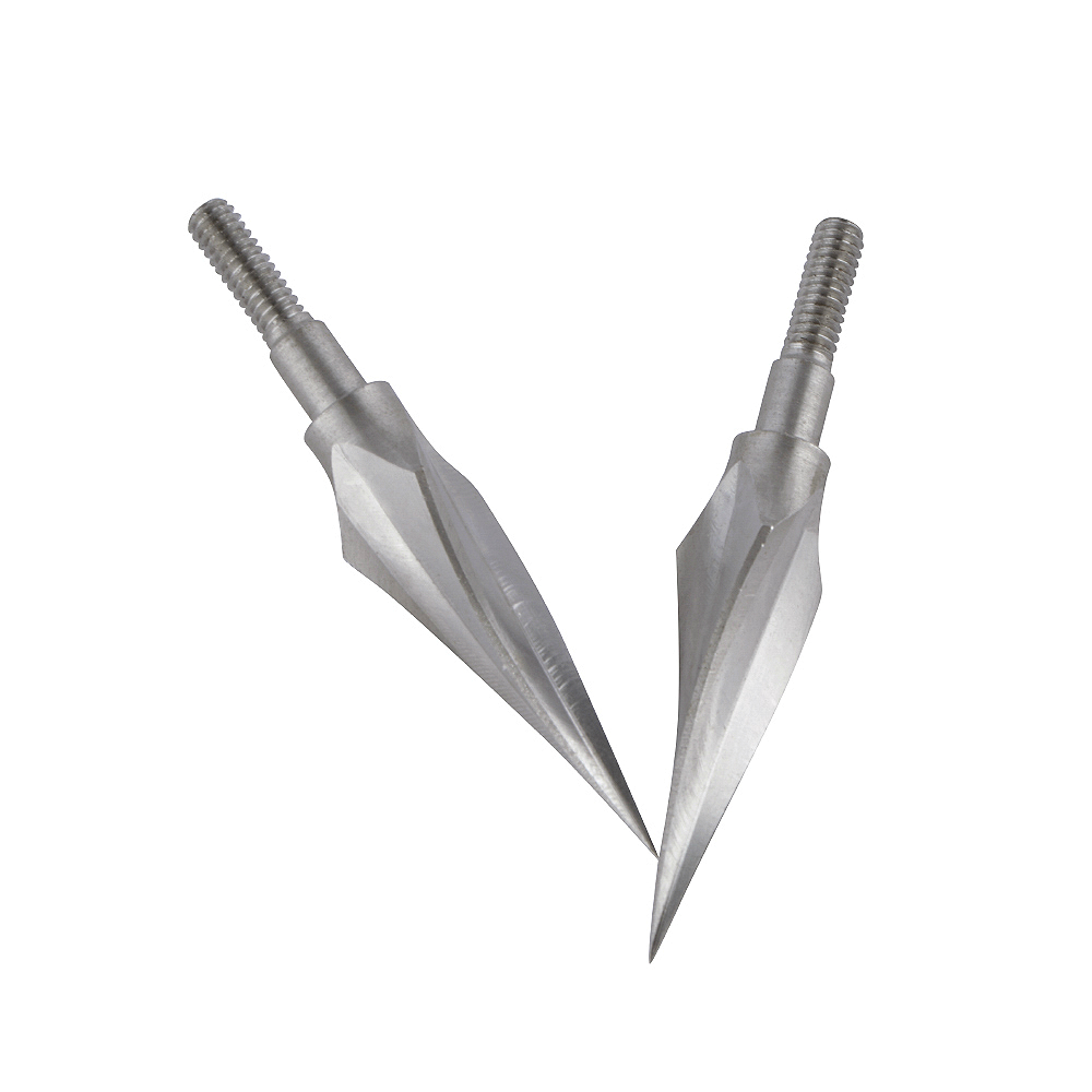 Silver Spiral Arrow Tips - 12pcs, 10g, Non-Edged