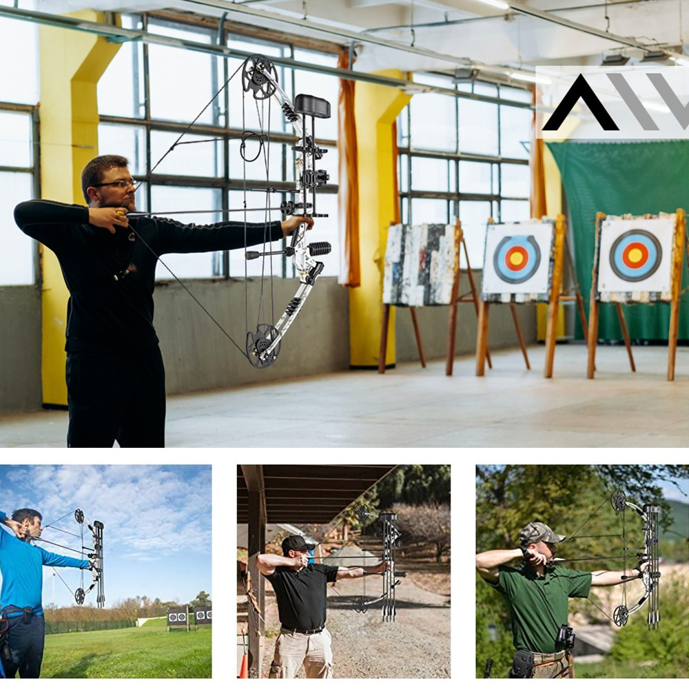 Compound Bow Kit 30-60lbs Adjustable, 320FPS, Full Accessory Set