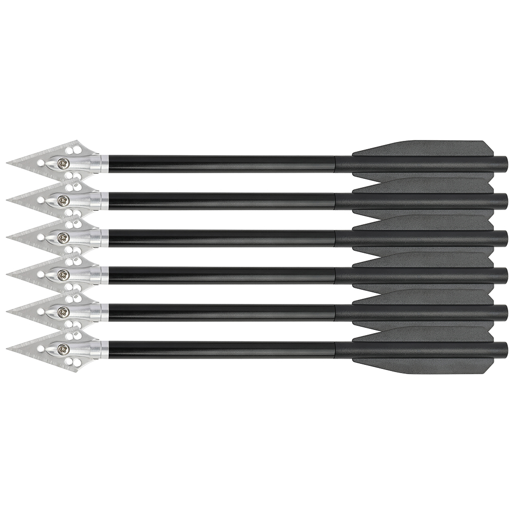 Mini Aluminum Blade Arrows 6pcs – Gold/Black