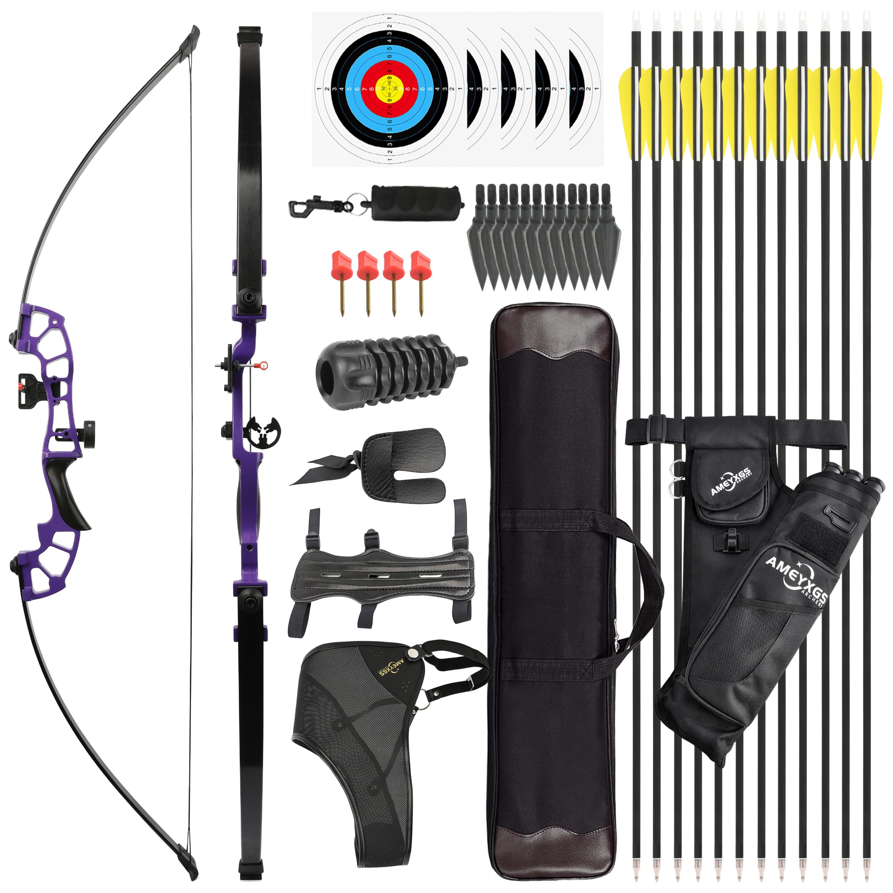 52" Archery Recurve Bow 30–50lbs for Competition & Hunting