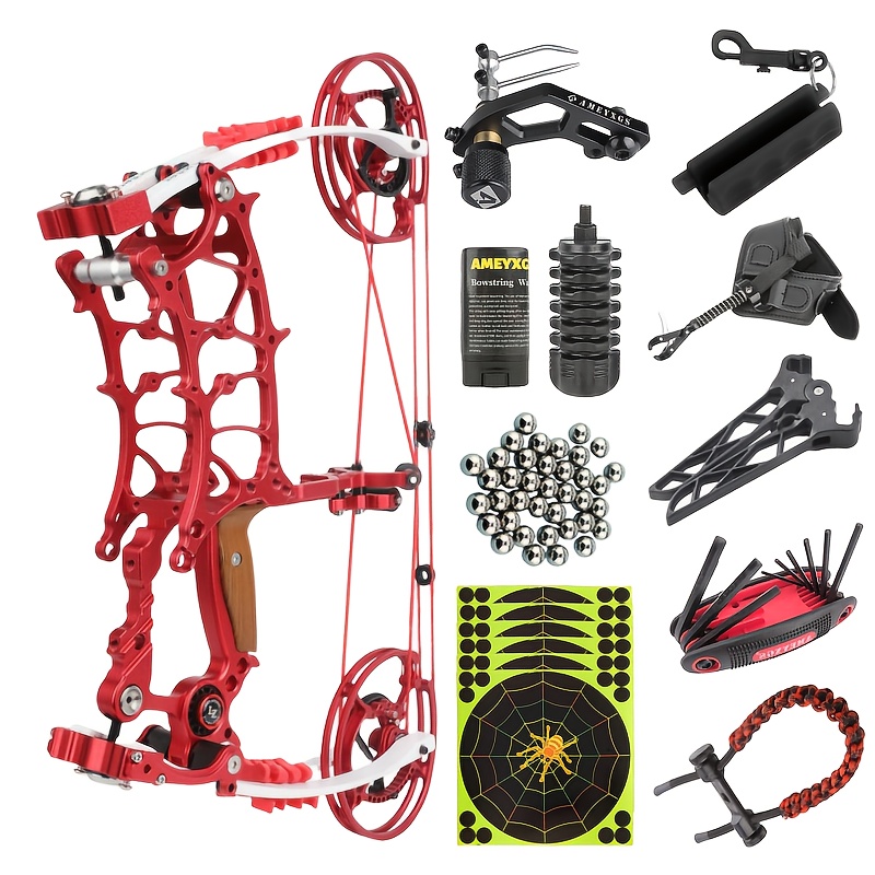 Little Monster Red Compound Bow – 30-75lb Adjustable Draw