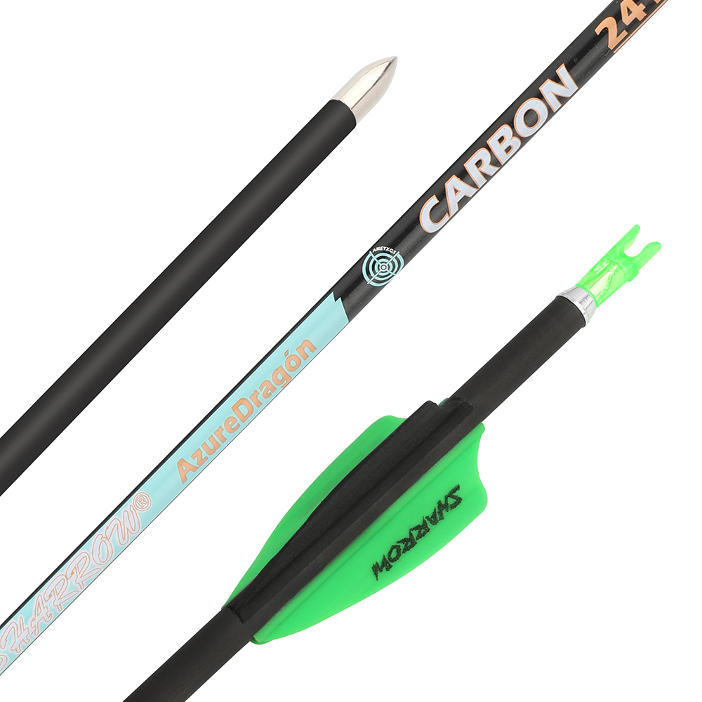 Sharrow Pure Carbon Arrow 32in Shield Feather SP300/400/600