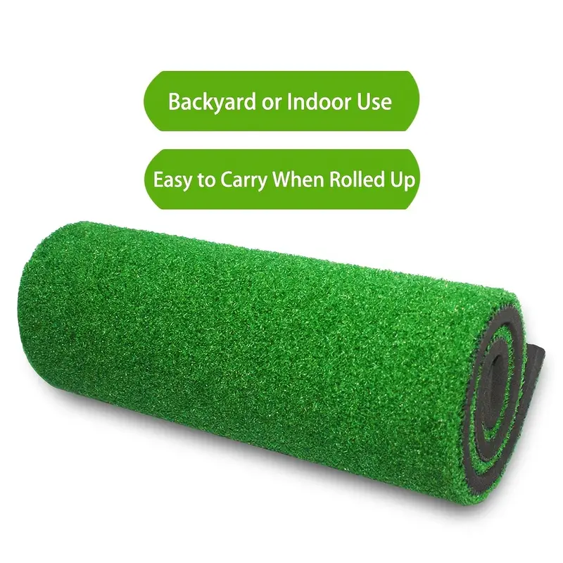 Portable Golf Hitting Mat with Tee Training Pad Home Practice Skill