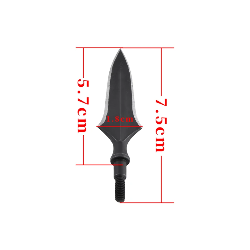12pcs Hunting Arrowhead Arrow Points Iron Broadheads Target Arrow Head for Recurve Compound Bow Archery Shooting Accessories