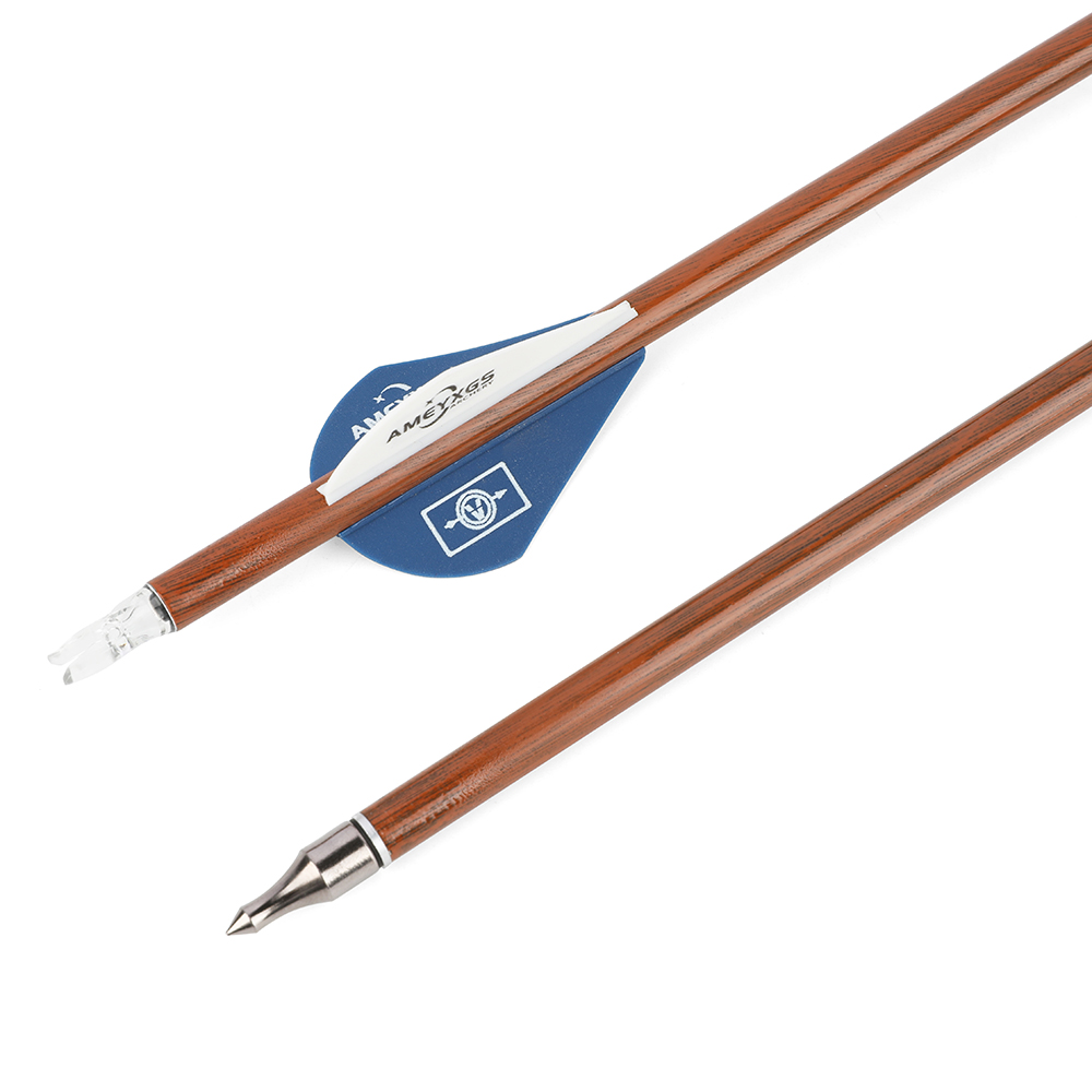 AME 30" Mixed Carbon Arrows 12pcs 100gr Deep/Light Wood