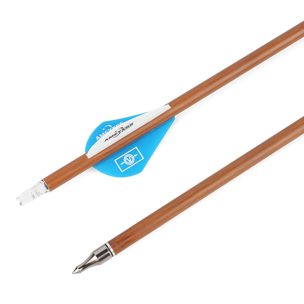 AME 30" Mixed Carbon Arrows 12pcs 100gr Deep/Light Wood