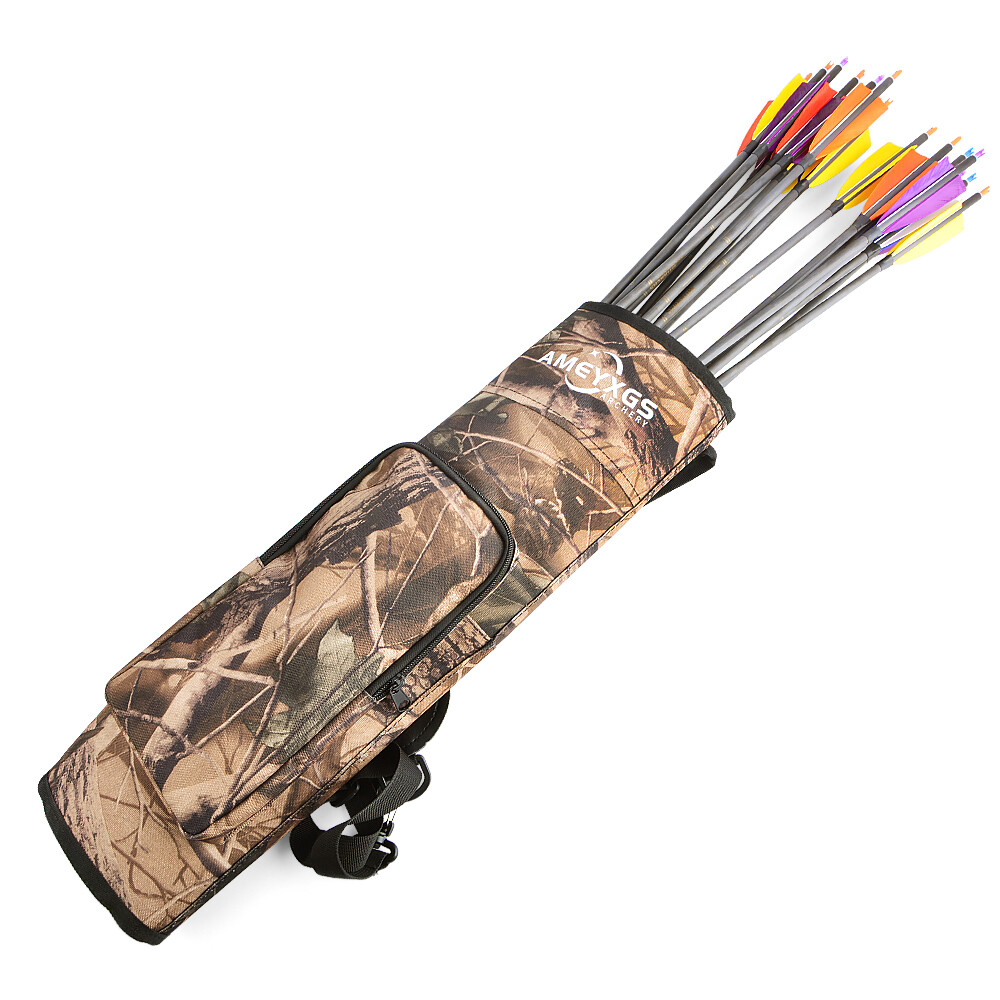 Large Capacity Archery Arrow Quiver – Black & Camo