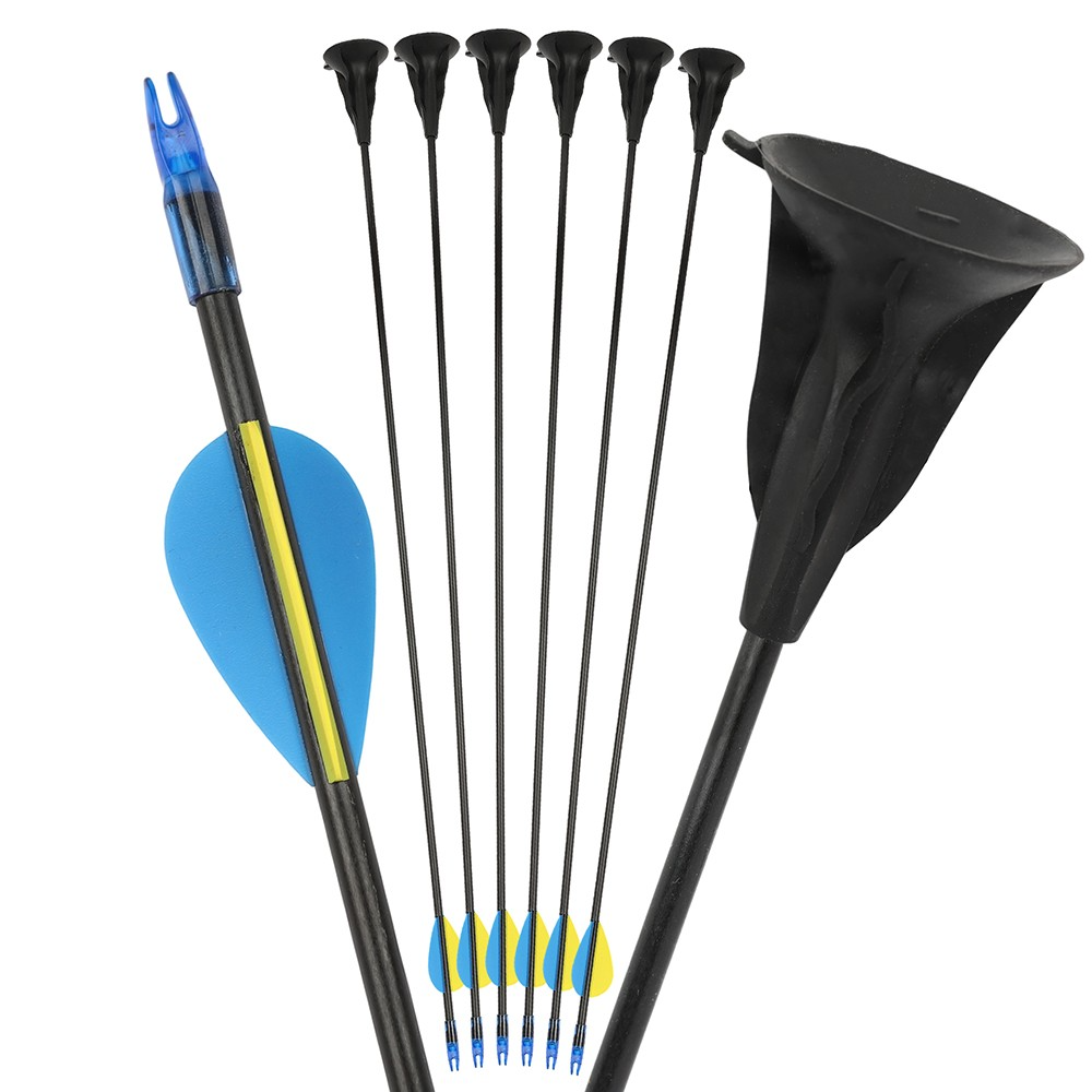Sucker Arrows Safety Arrow 29" Fiberglass Shaft with Rubber Tip 12pcs