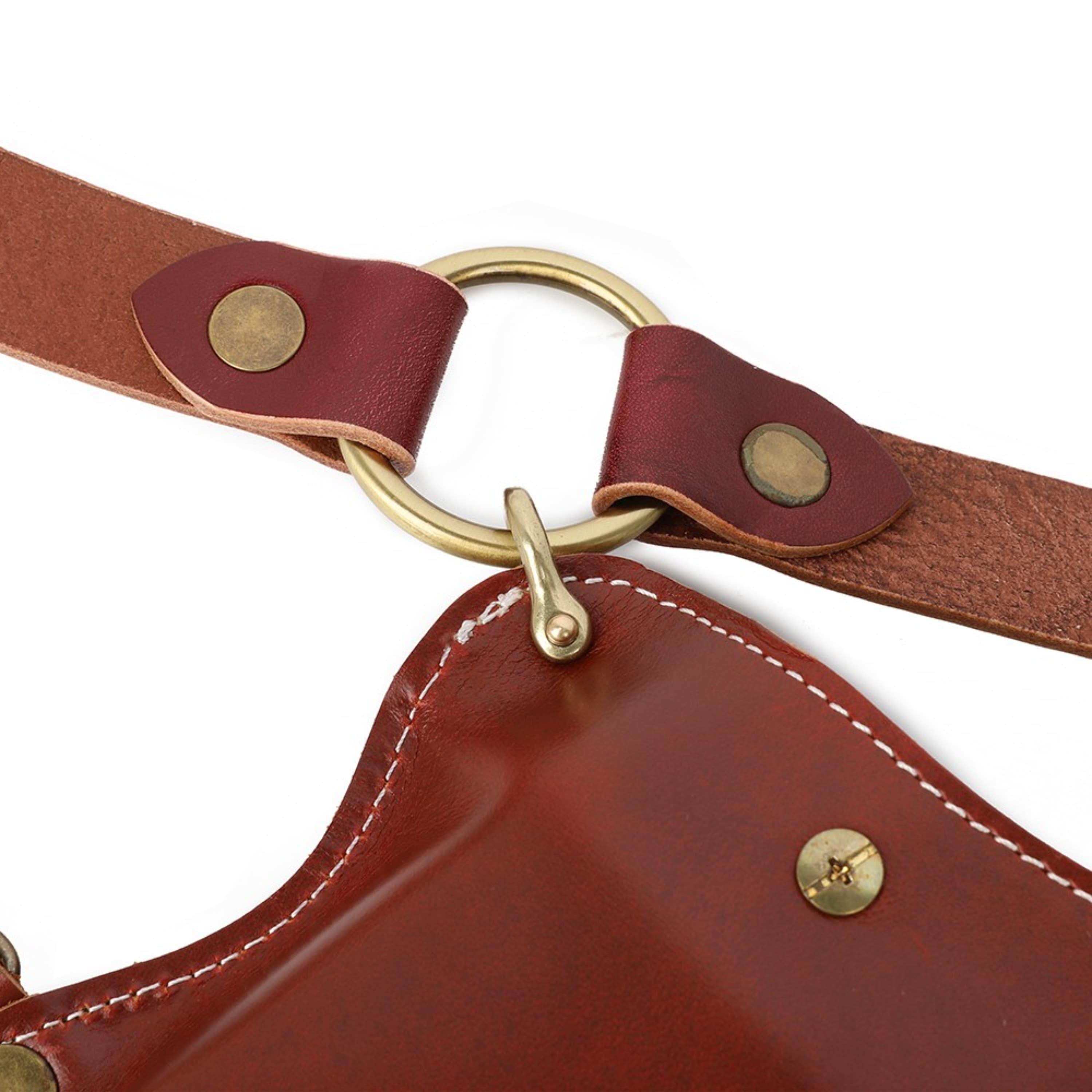 Cowhide Leather Arrow Quiver Brown Bow Hunting Accessory